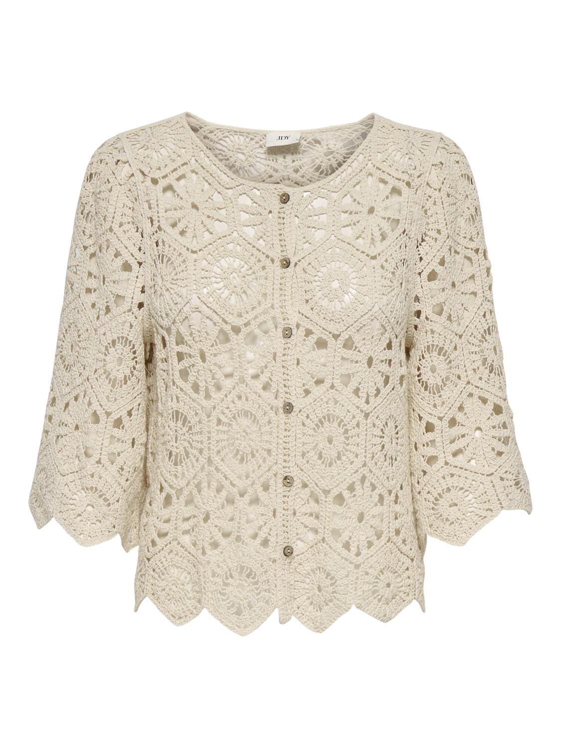 JDY - Emmelie - Cardigan - Råhvid