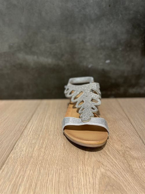 Nyhed By Lagoni - Sandal - Sølv m. glimmer sten