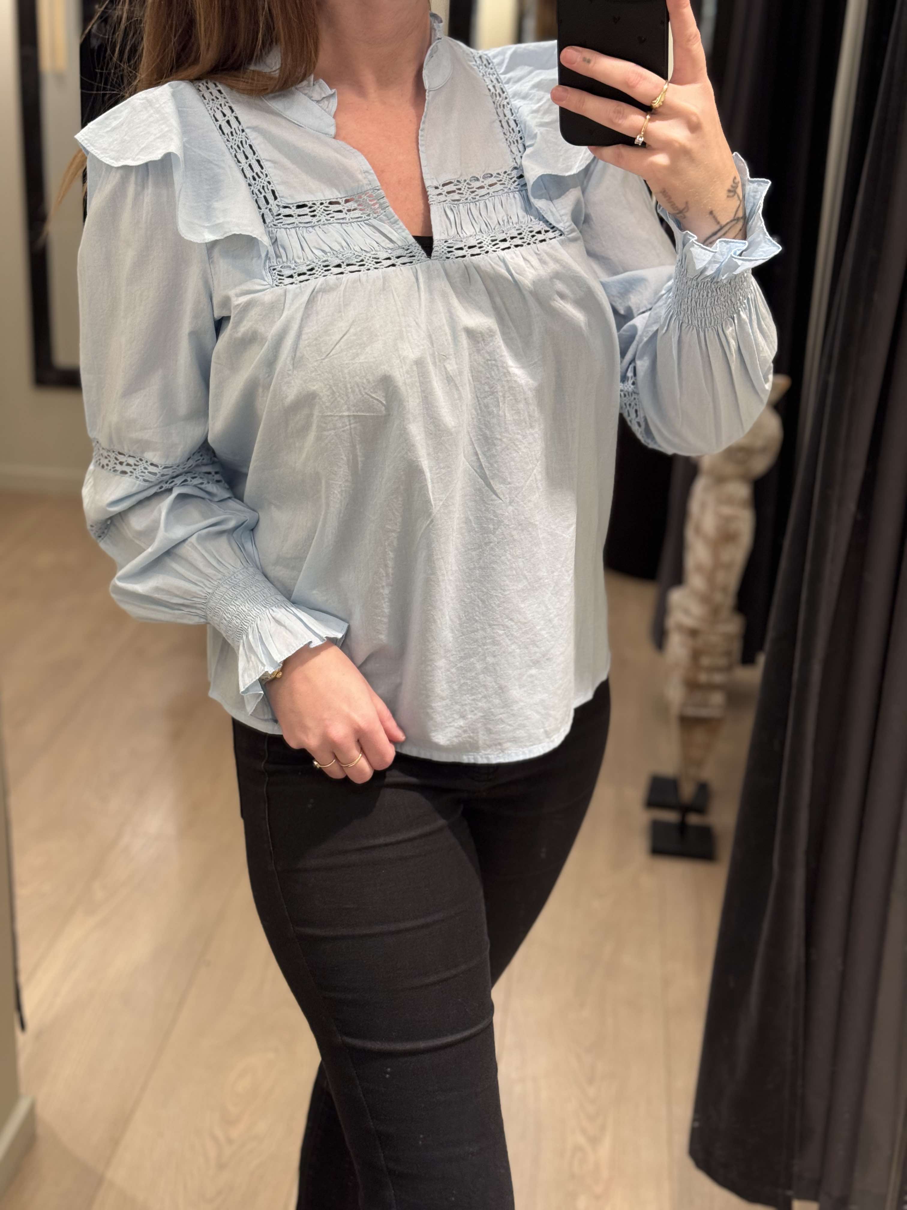 ONLY - Julia - Bluse Lyseblå