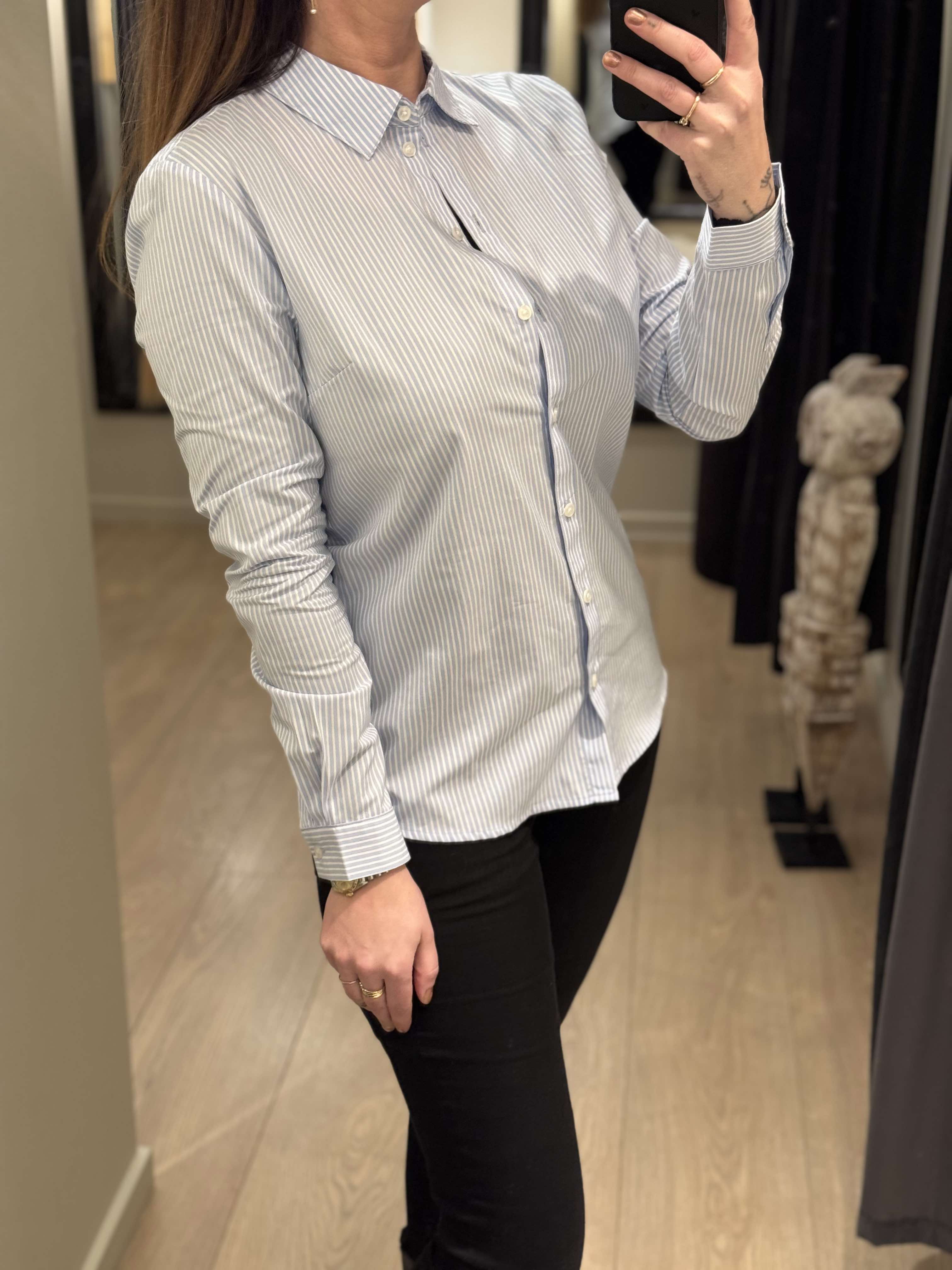 JDY - Mio - Skjorte Hvid/blå Strib