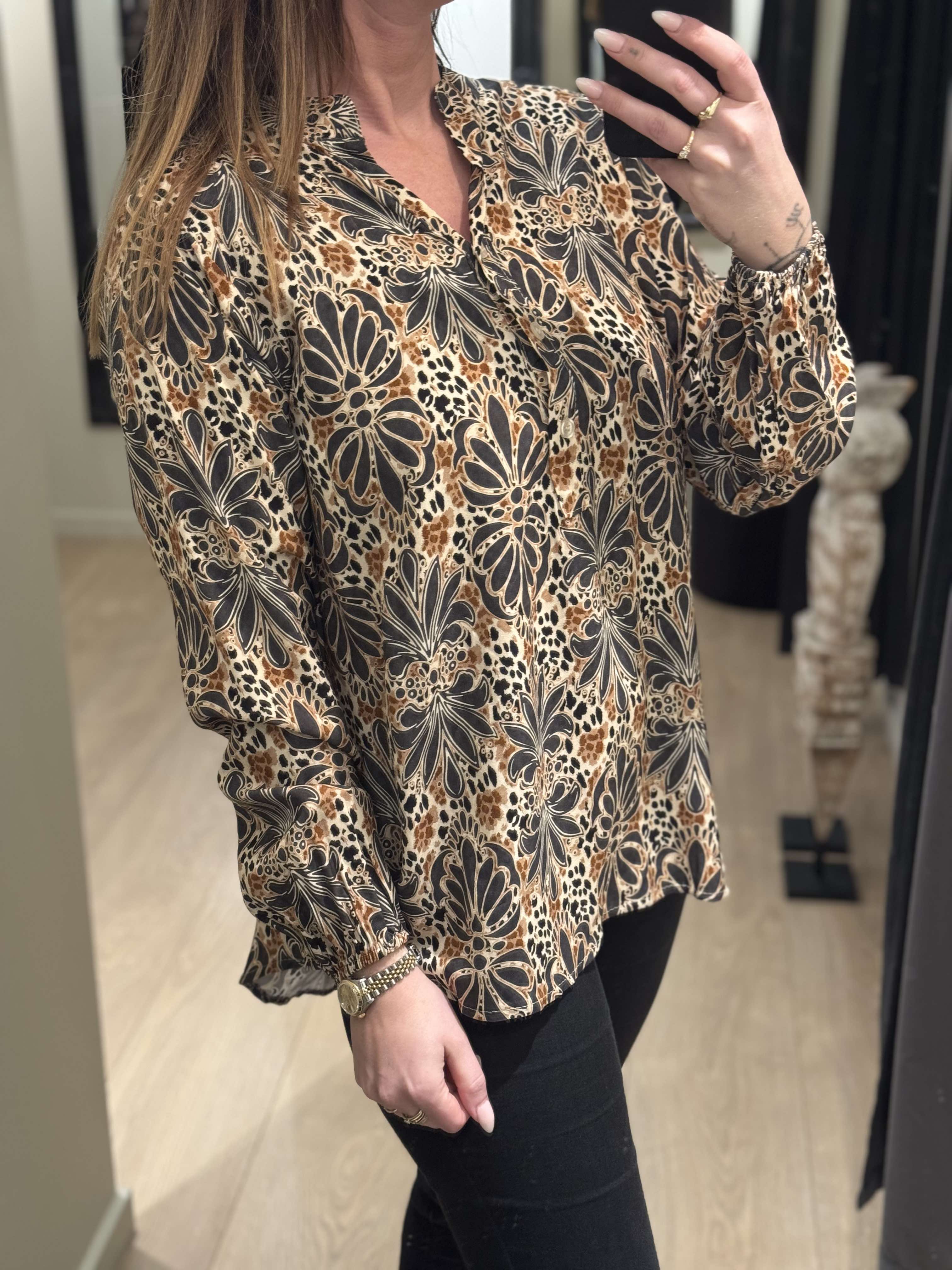 Marta - Jeanette - Bluse Grå