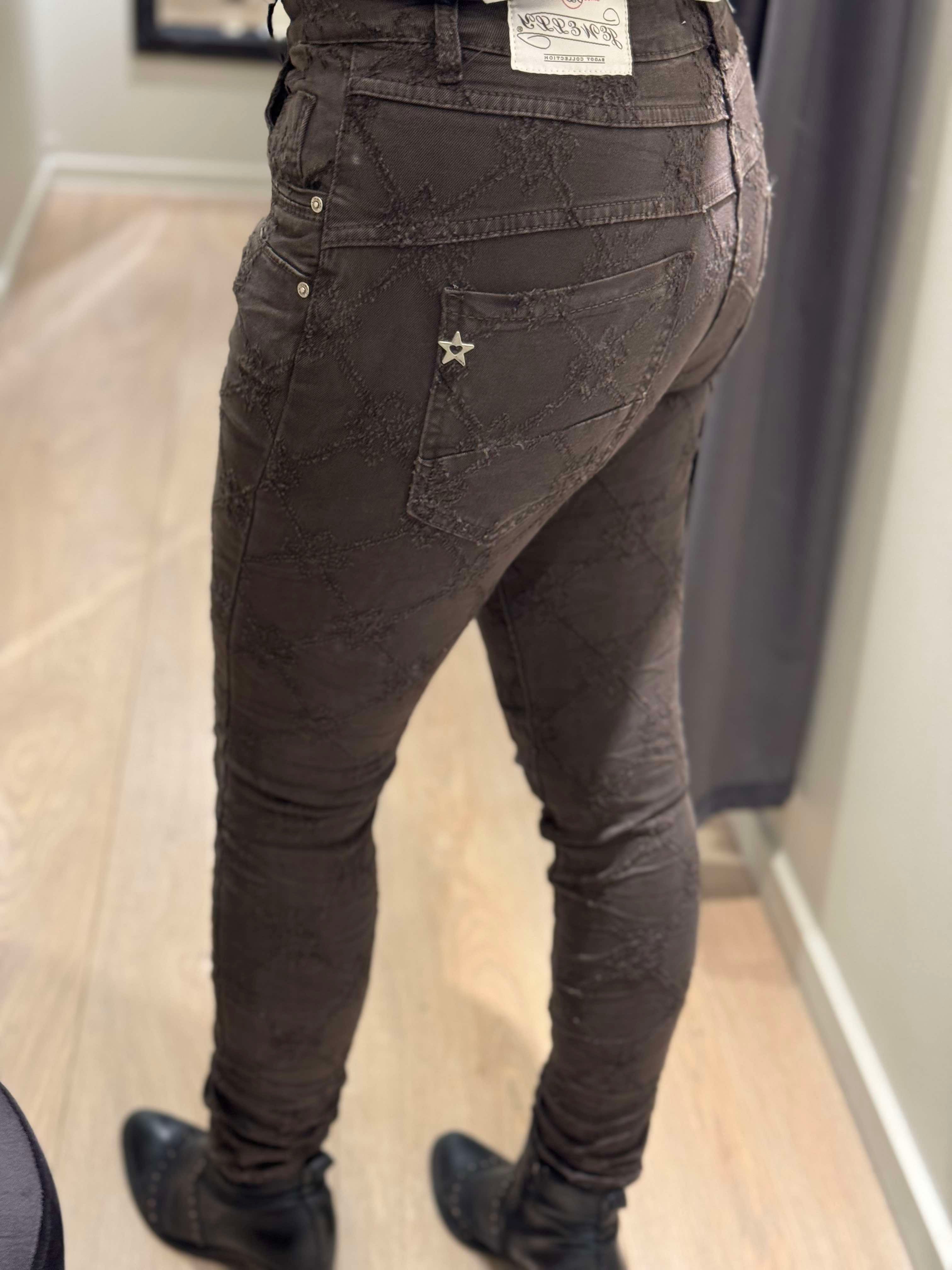 Jewelly - Bukser - m. mønster - Brun