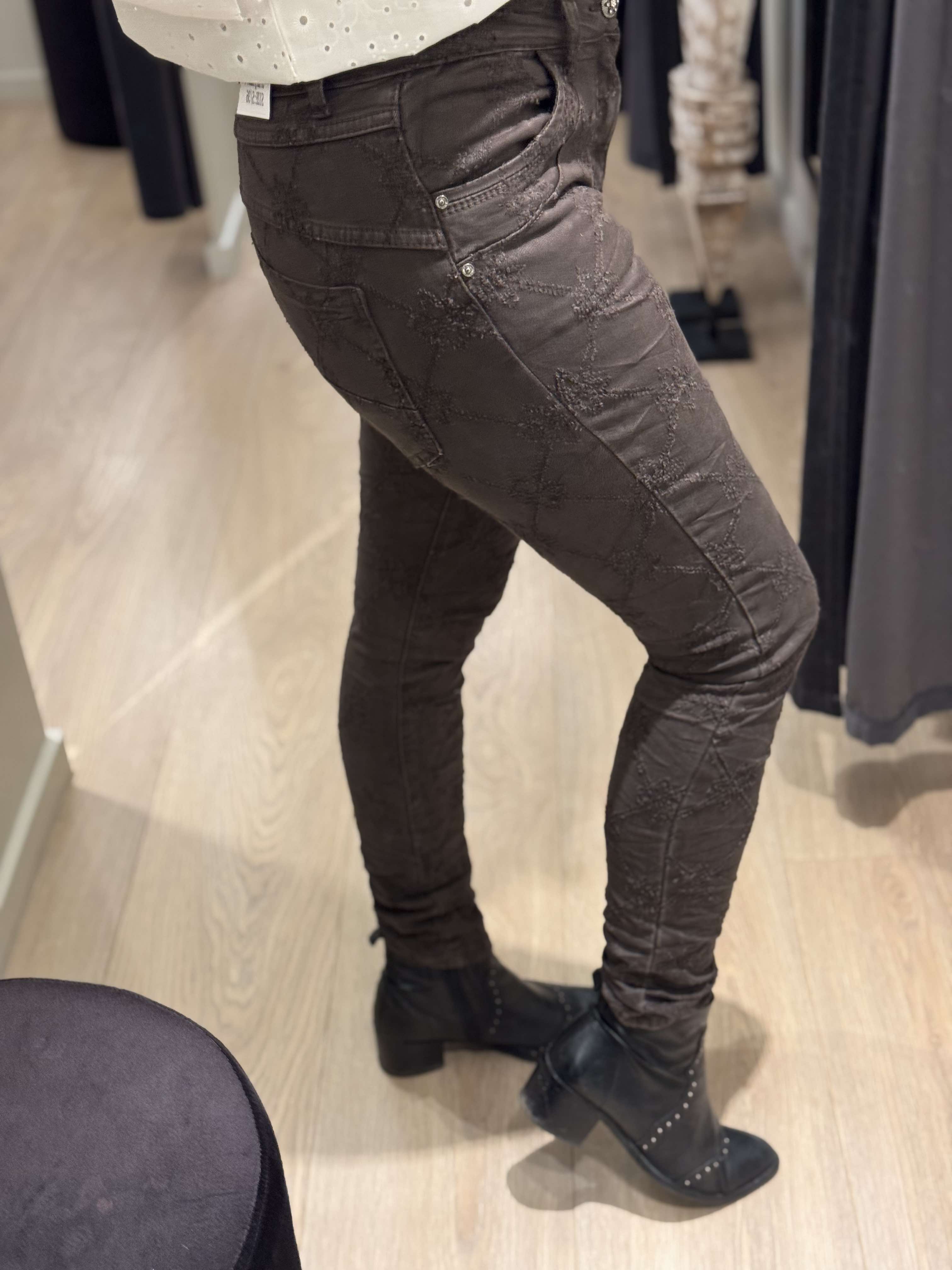 Jewelly - Bukser - m. mønster - Brun