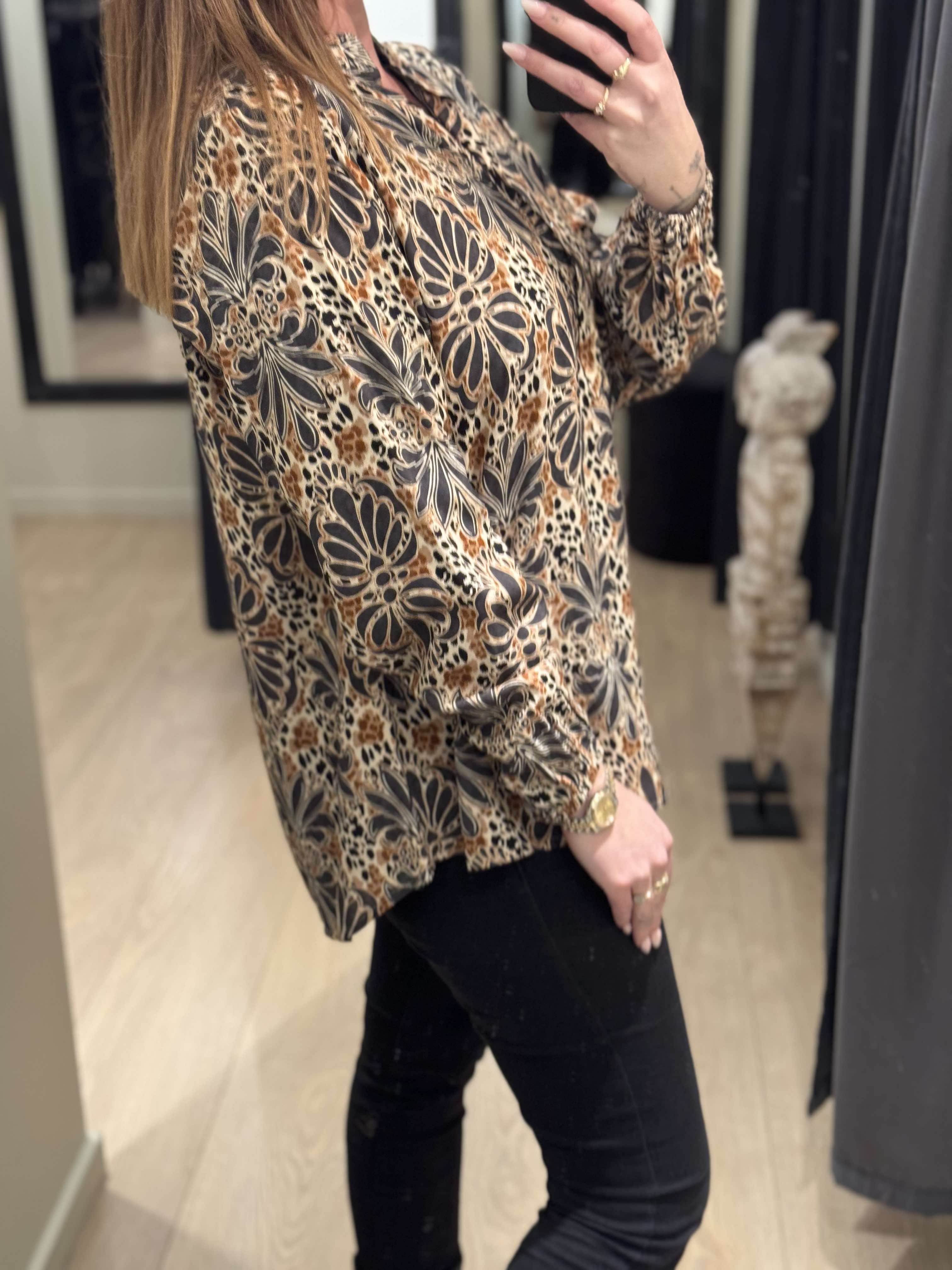 Marta - Jeanette - Bluse Grå