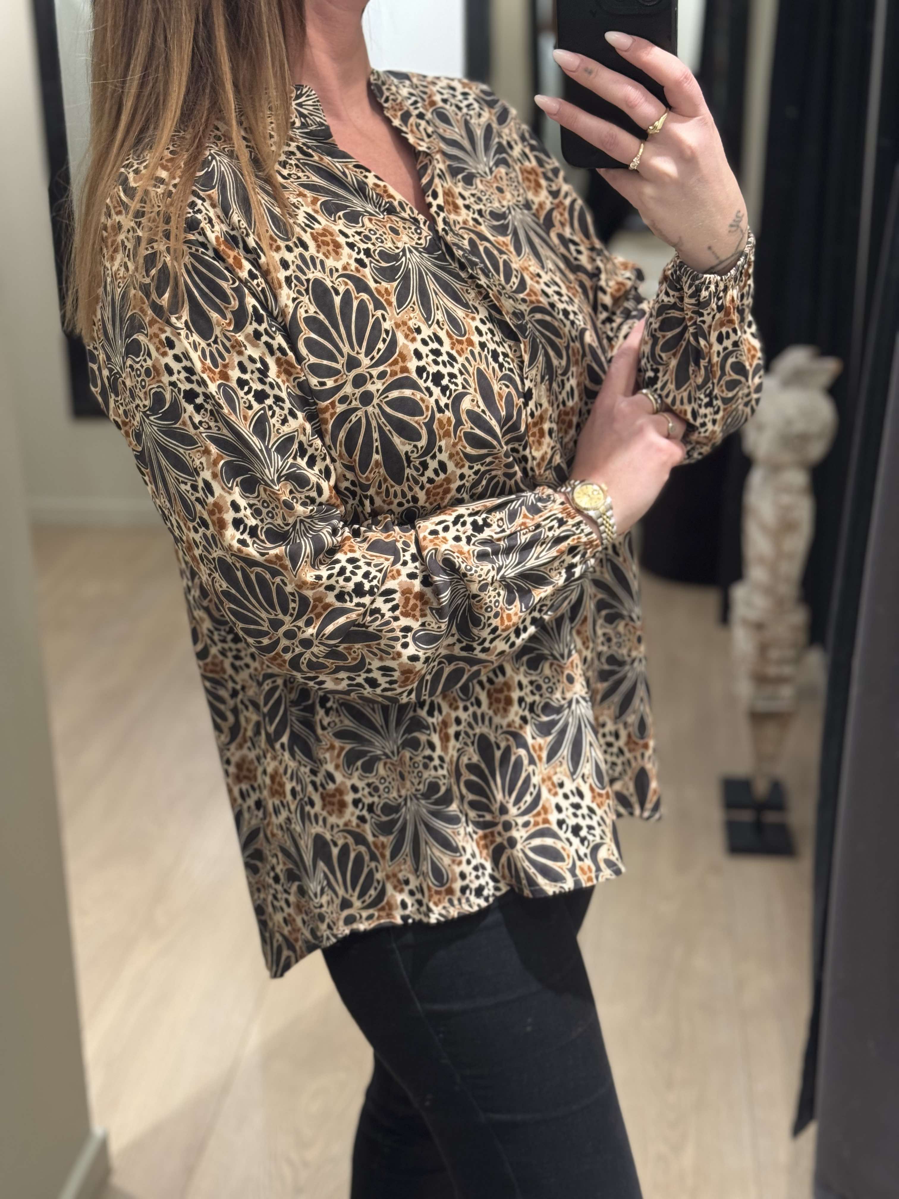 Marta - Jeanette - Bluse Grå