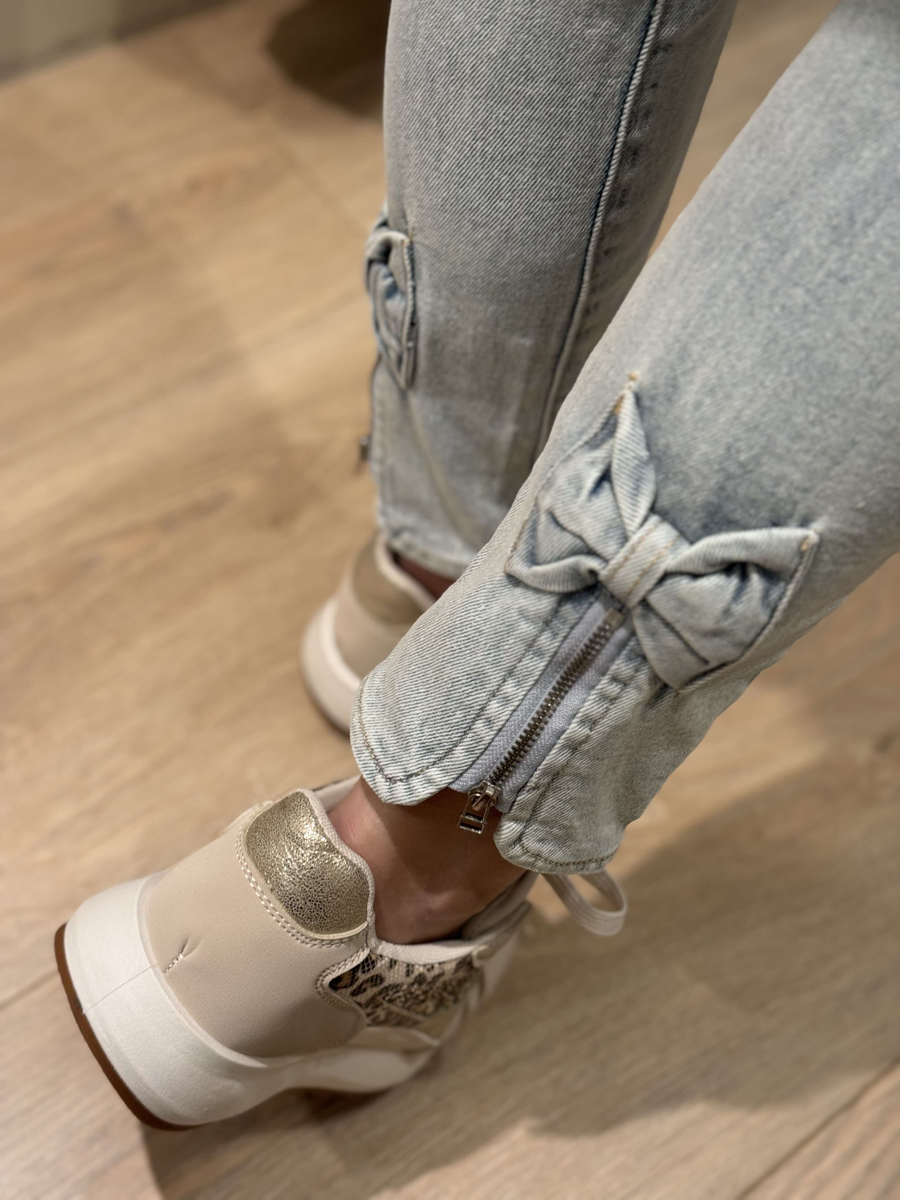 Mapp - Bow - Jeans Lys