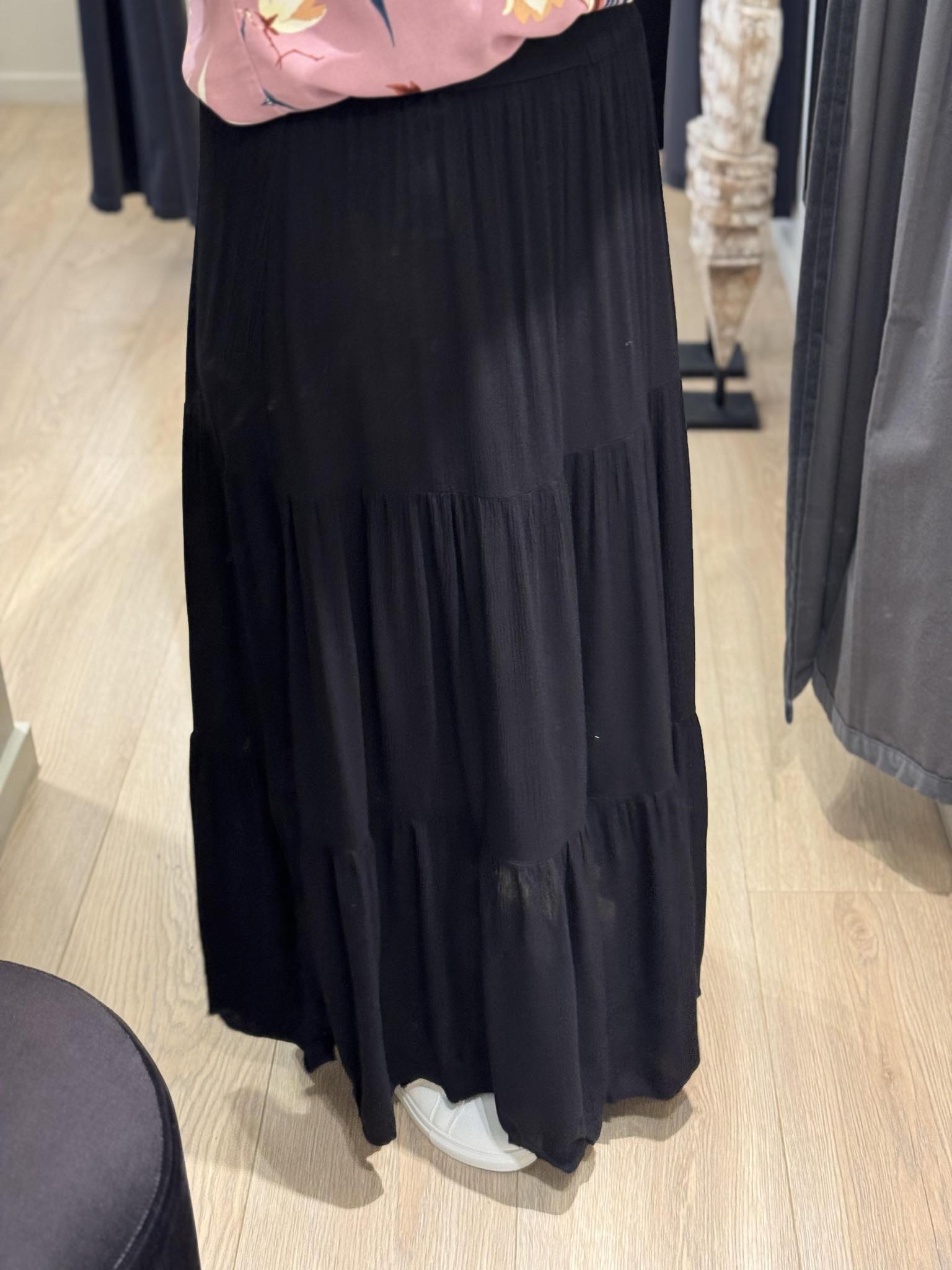 ONLY - Mikka - Lang Nederdel Sort