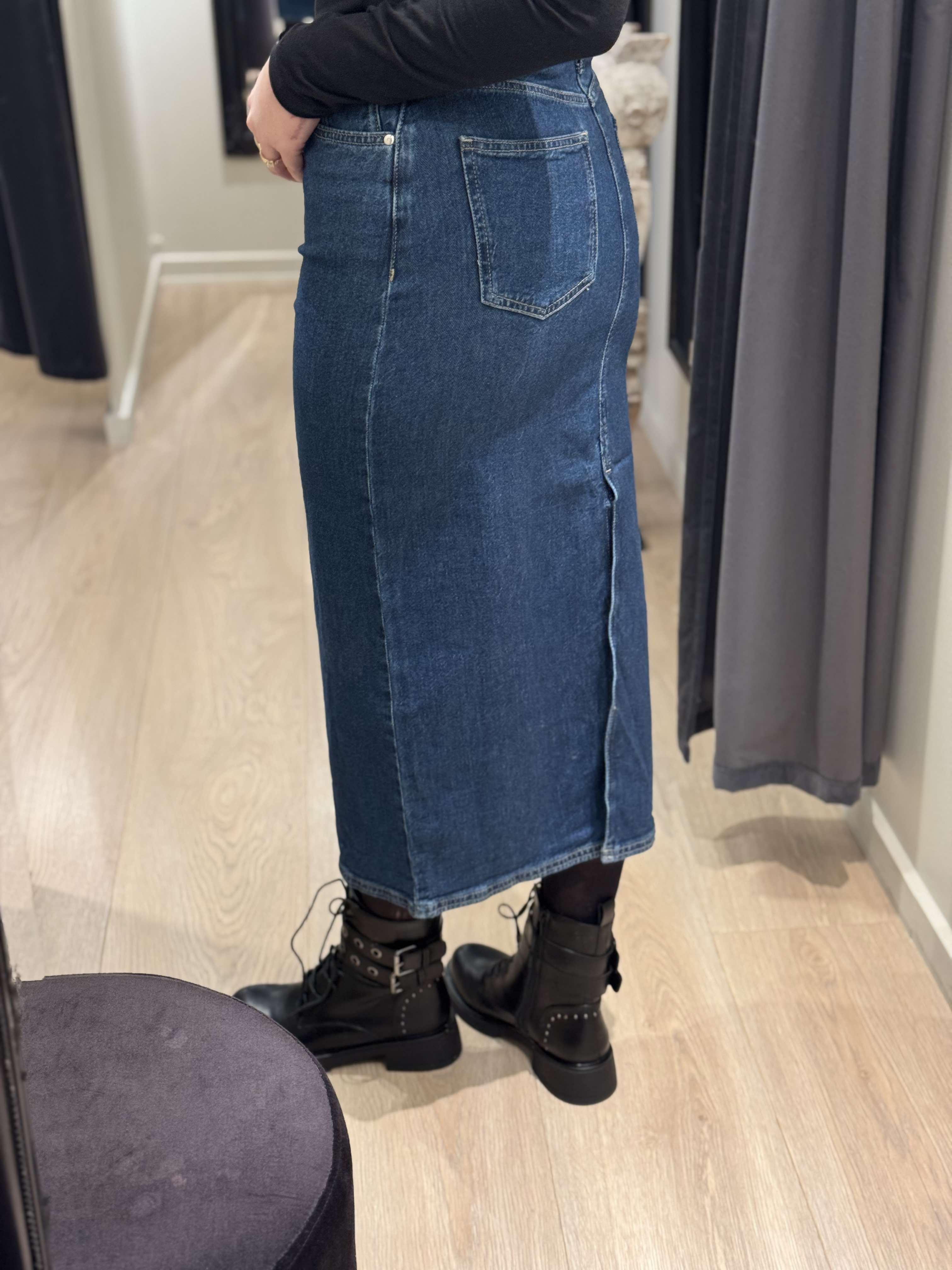 ONLY - Milla - Nederdel Denim Mørk