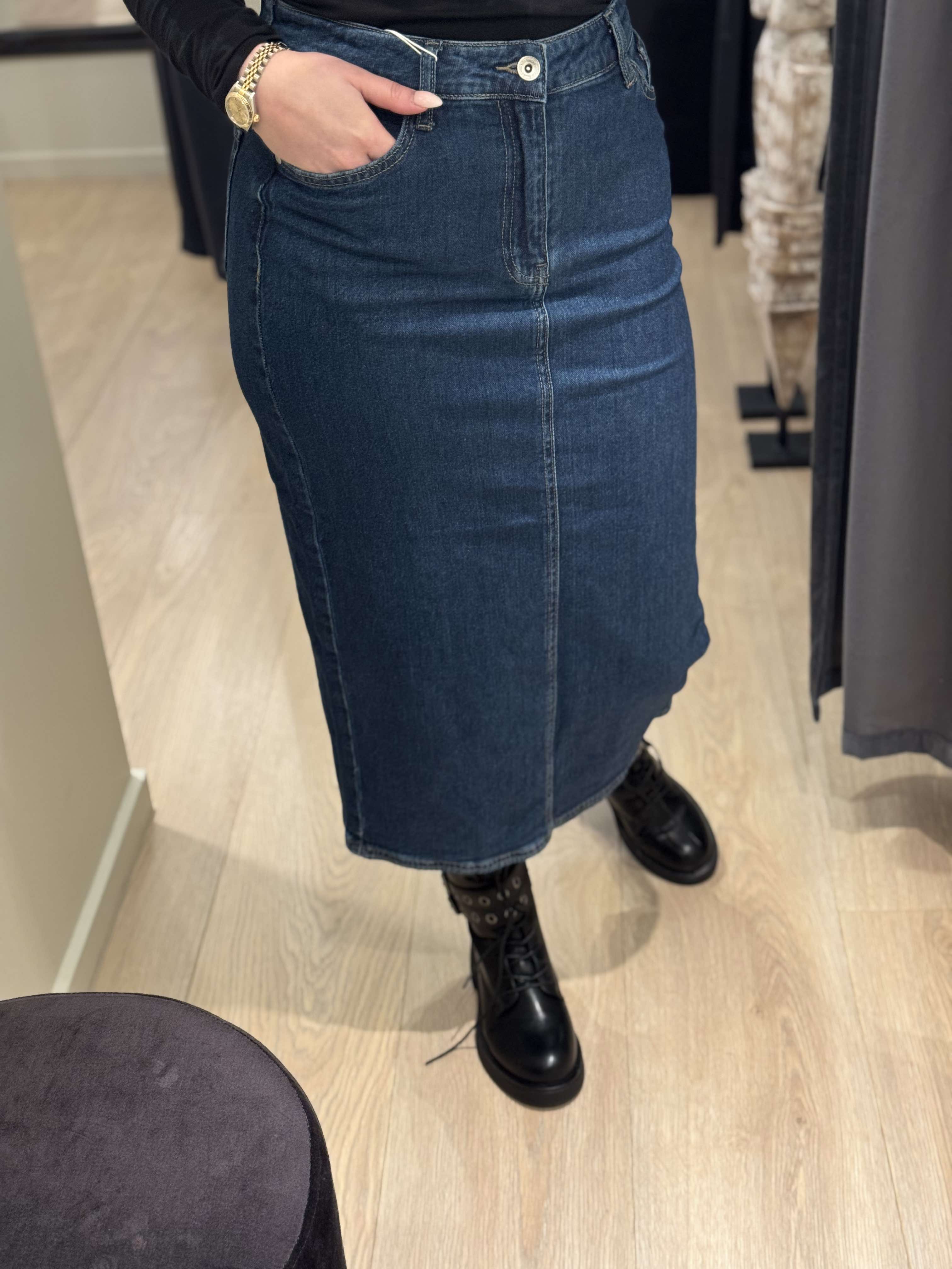 ONLY - Milla - Nederdel Denim Mørk