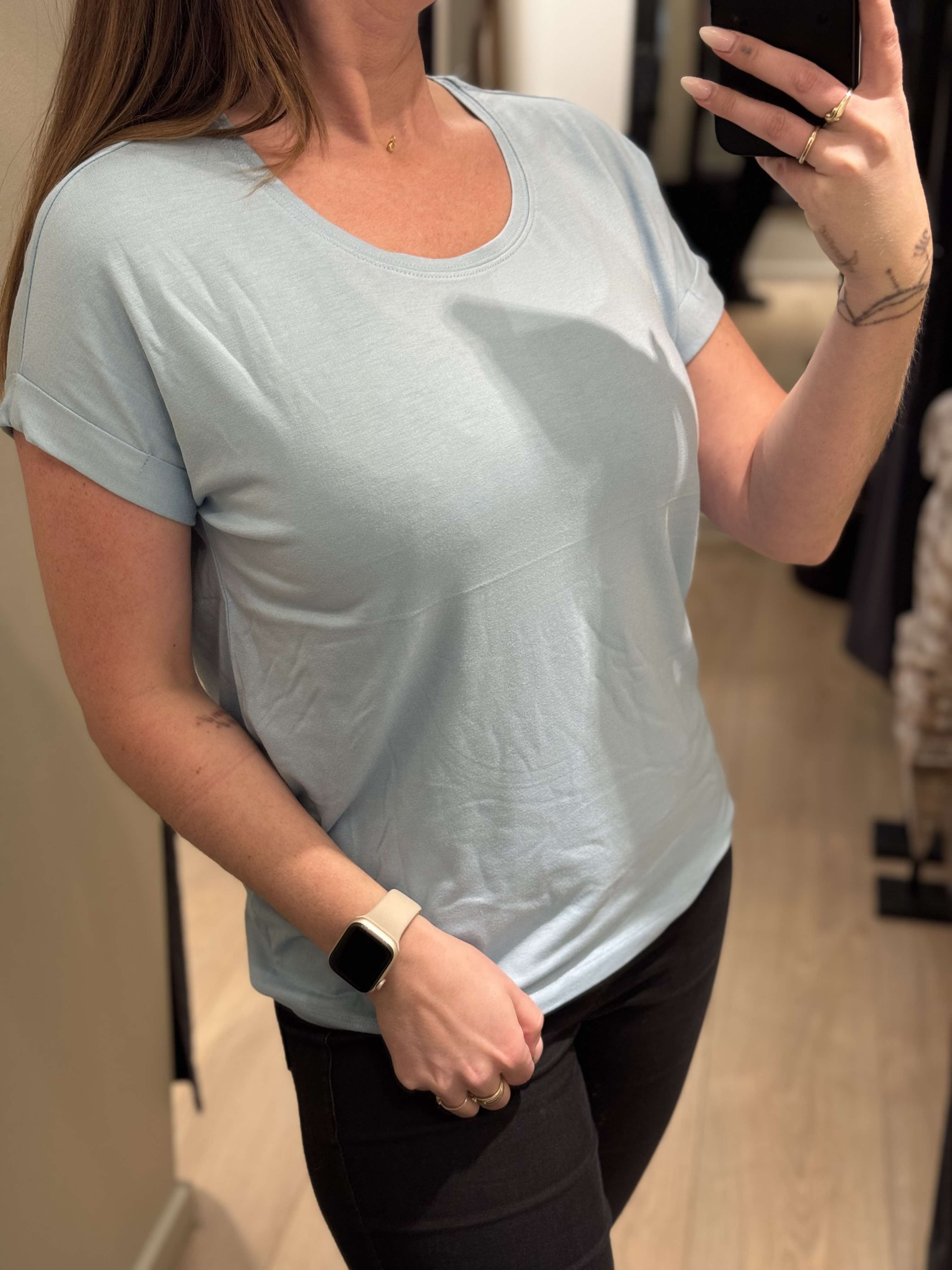 ONLY - Moster - T-shirt Lyseblå