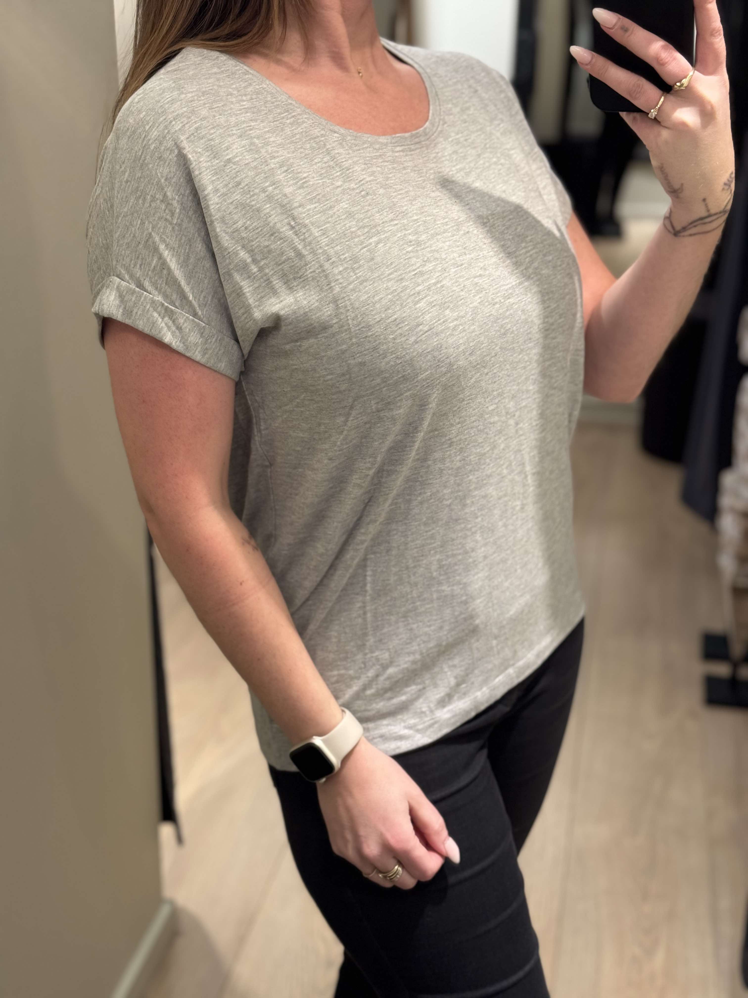ONLY - Moster - T-shirt Lys Grå
