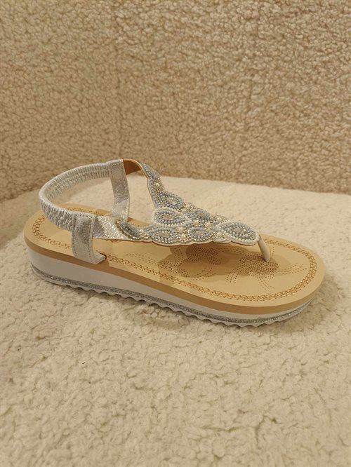 By Lagoni - Ninna - Sandal Sølv Glitter