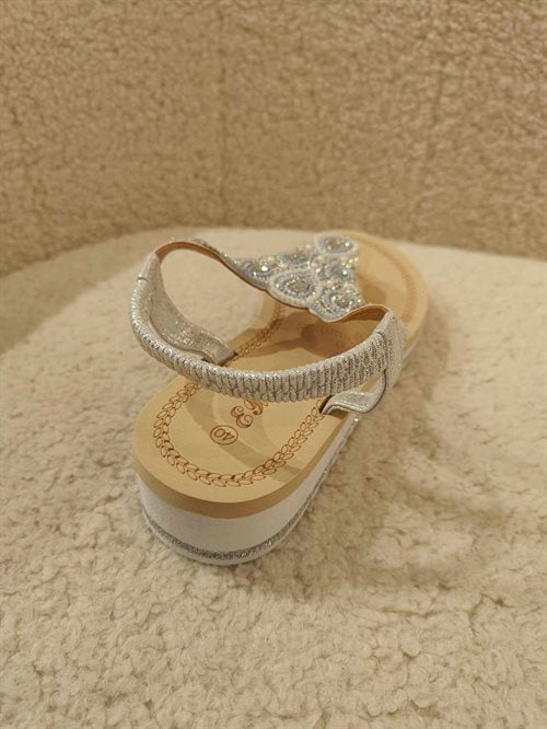 By Lagoni - Ninna - Sandal Sølv Glitter