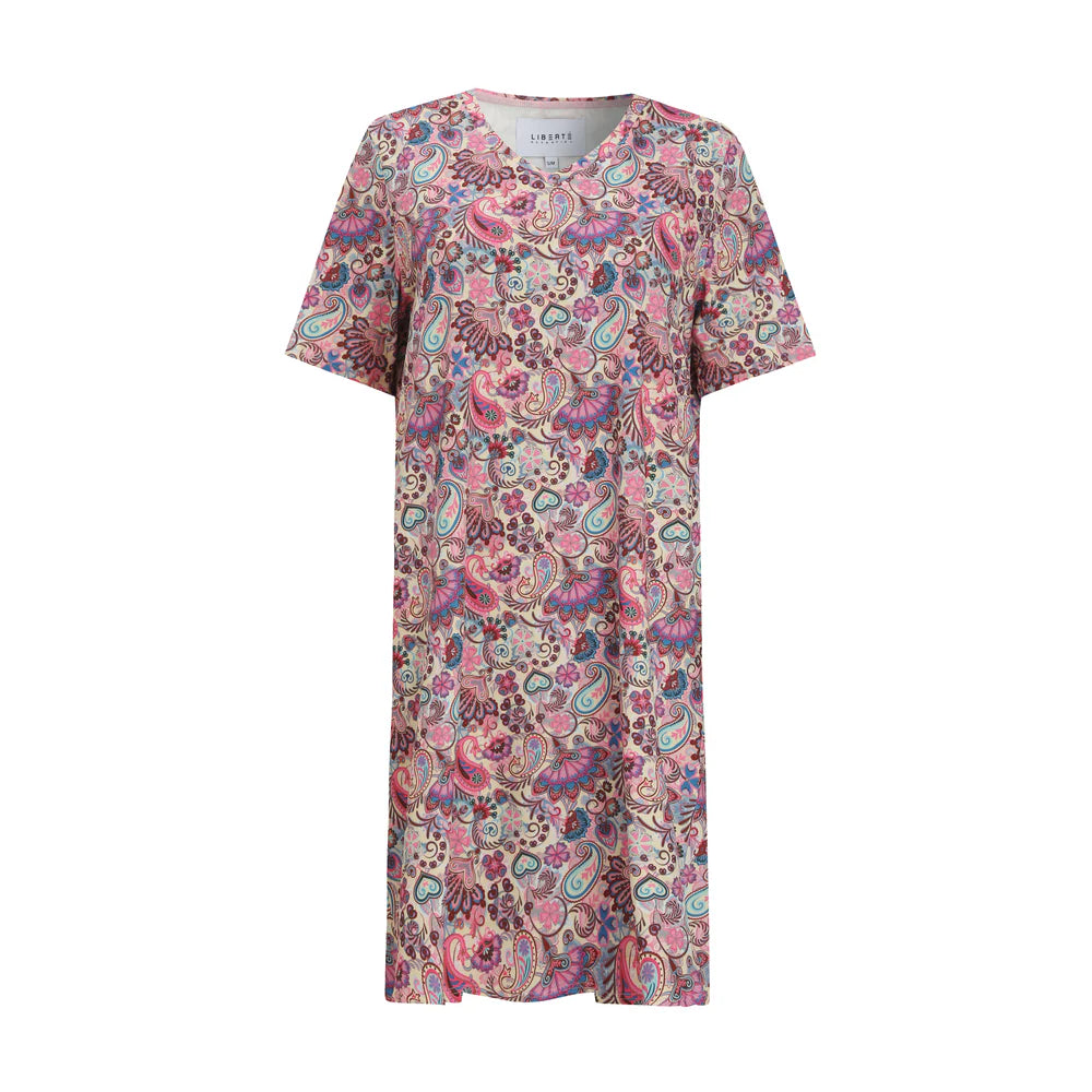 LIBERTÈ - Alma V-Neck - Kjole Pink Paisley