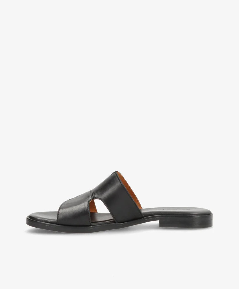Shoedesign - BECCA - Sort læder - Sliders