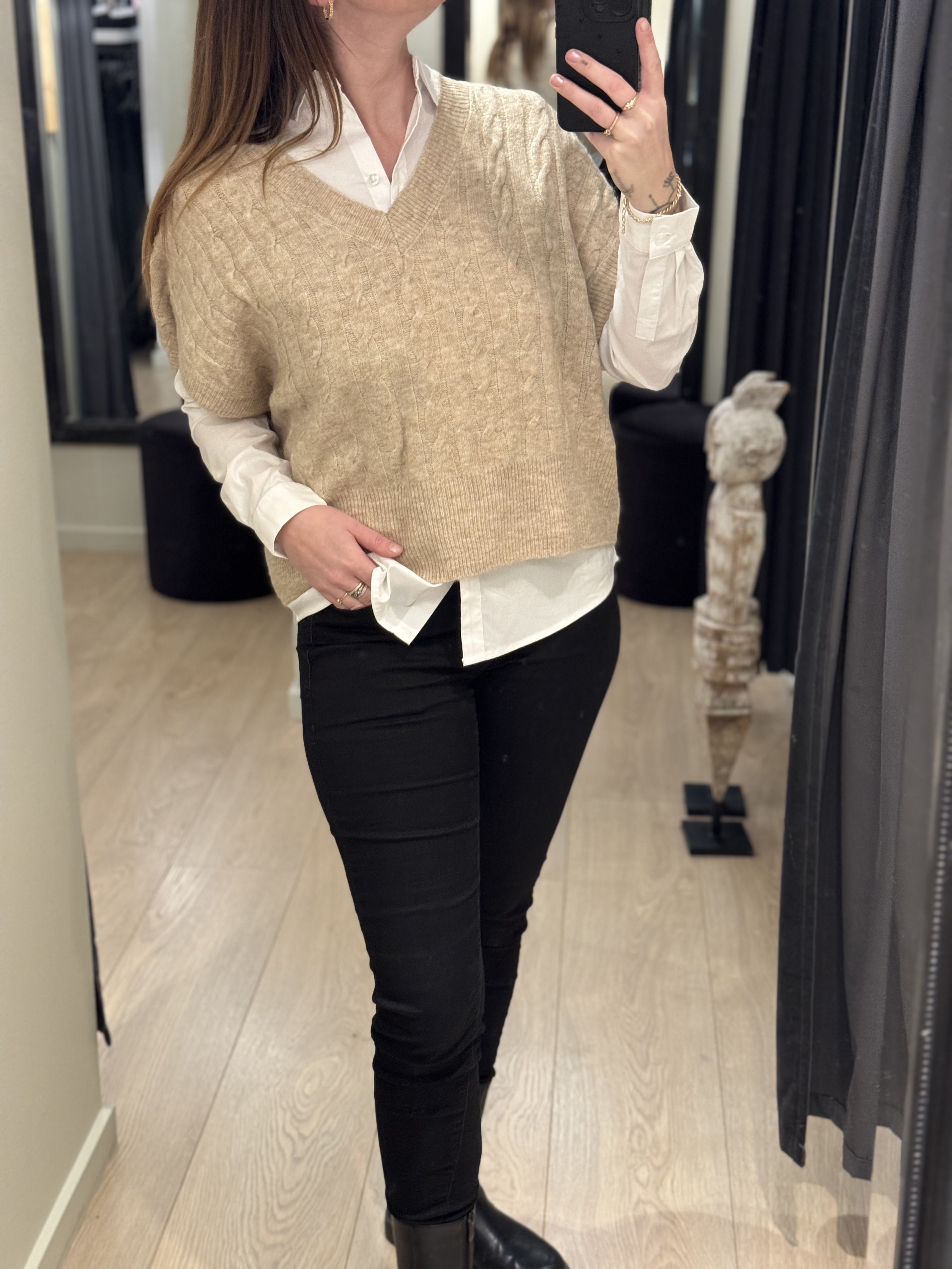 ONLY - Melody - Vest Lys Beige