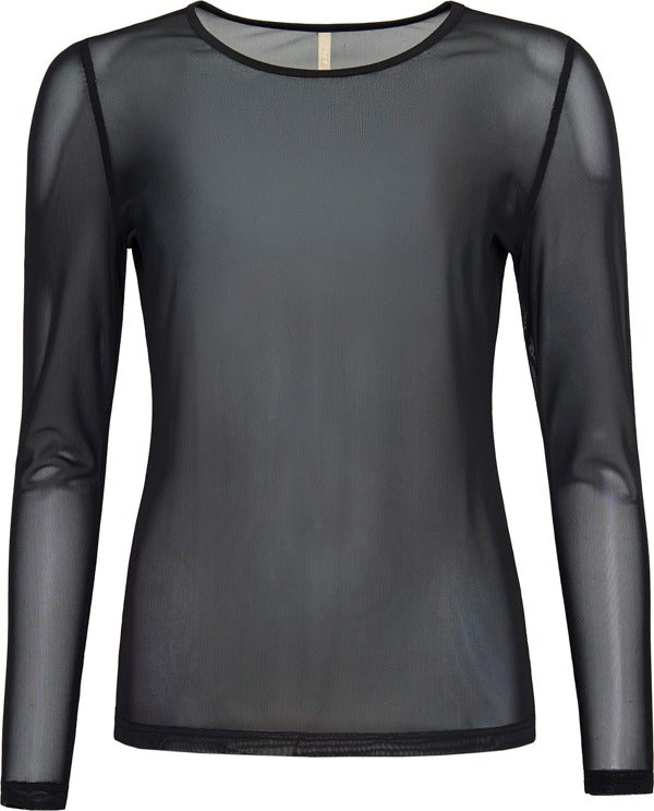 Ofelia - Gitti - Mesh Bluse Sort