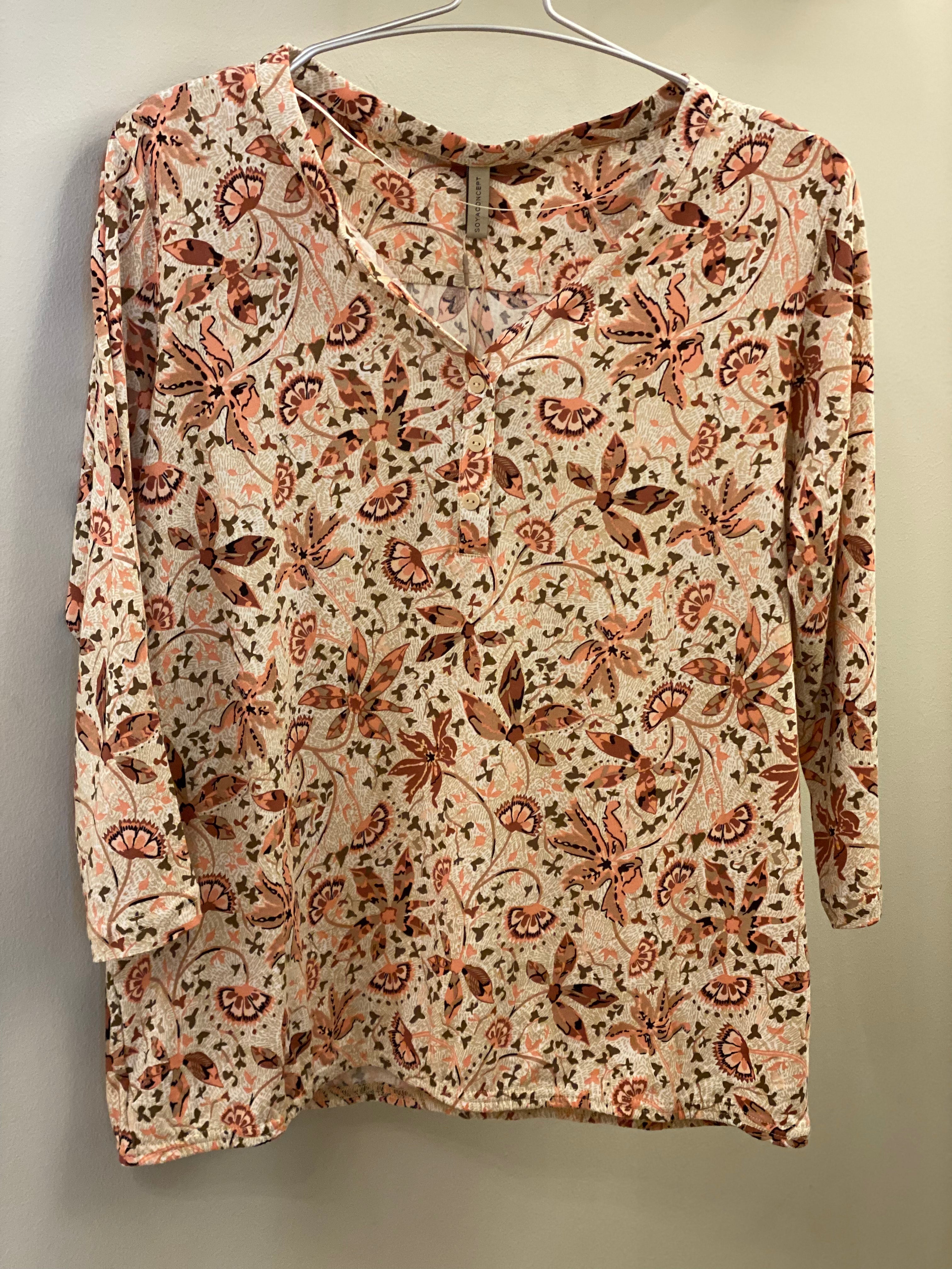 Soyaconcept - Felicity Aop - Bluse 3/4 Coral