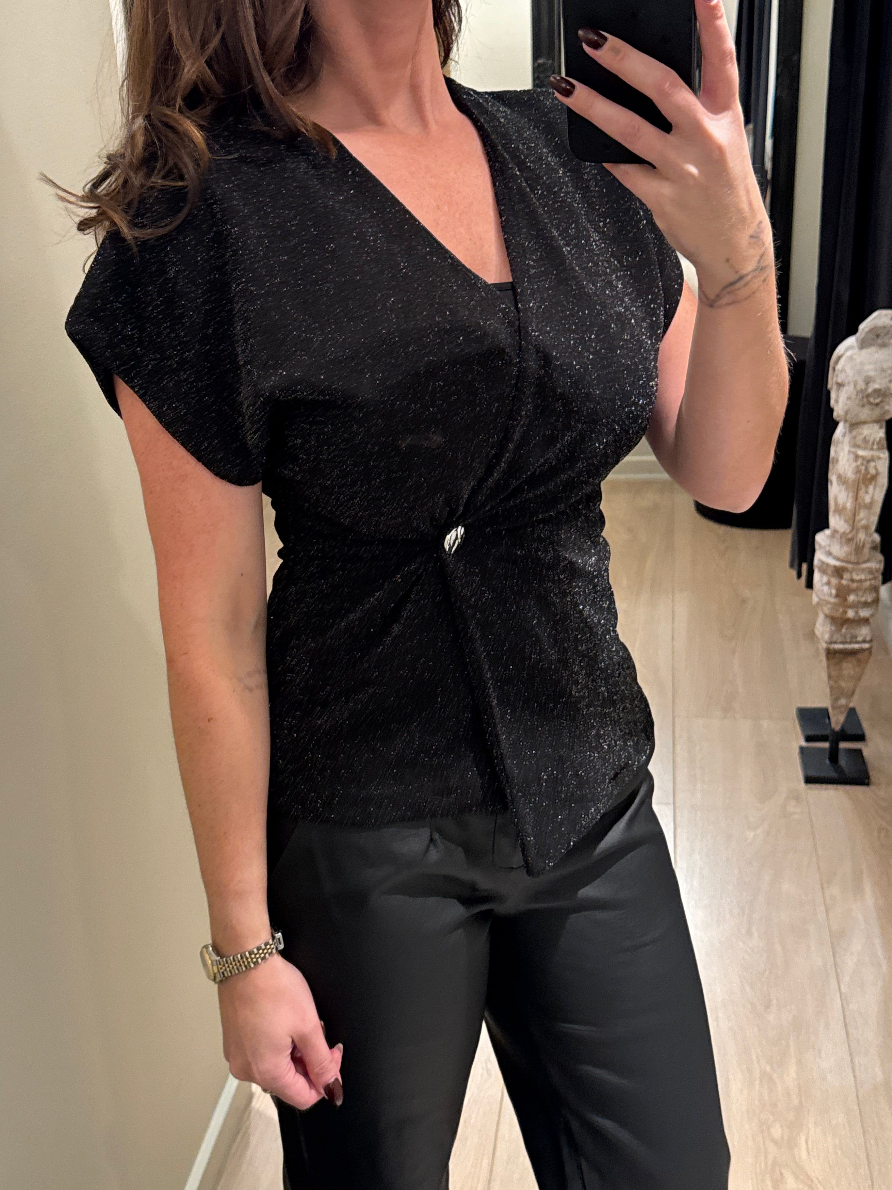 Sisters Point - Glut - Bluse Sort/Sølv