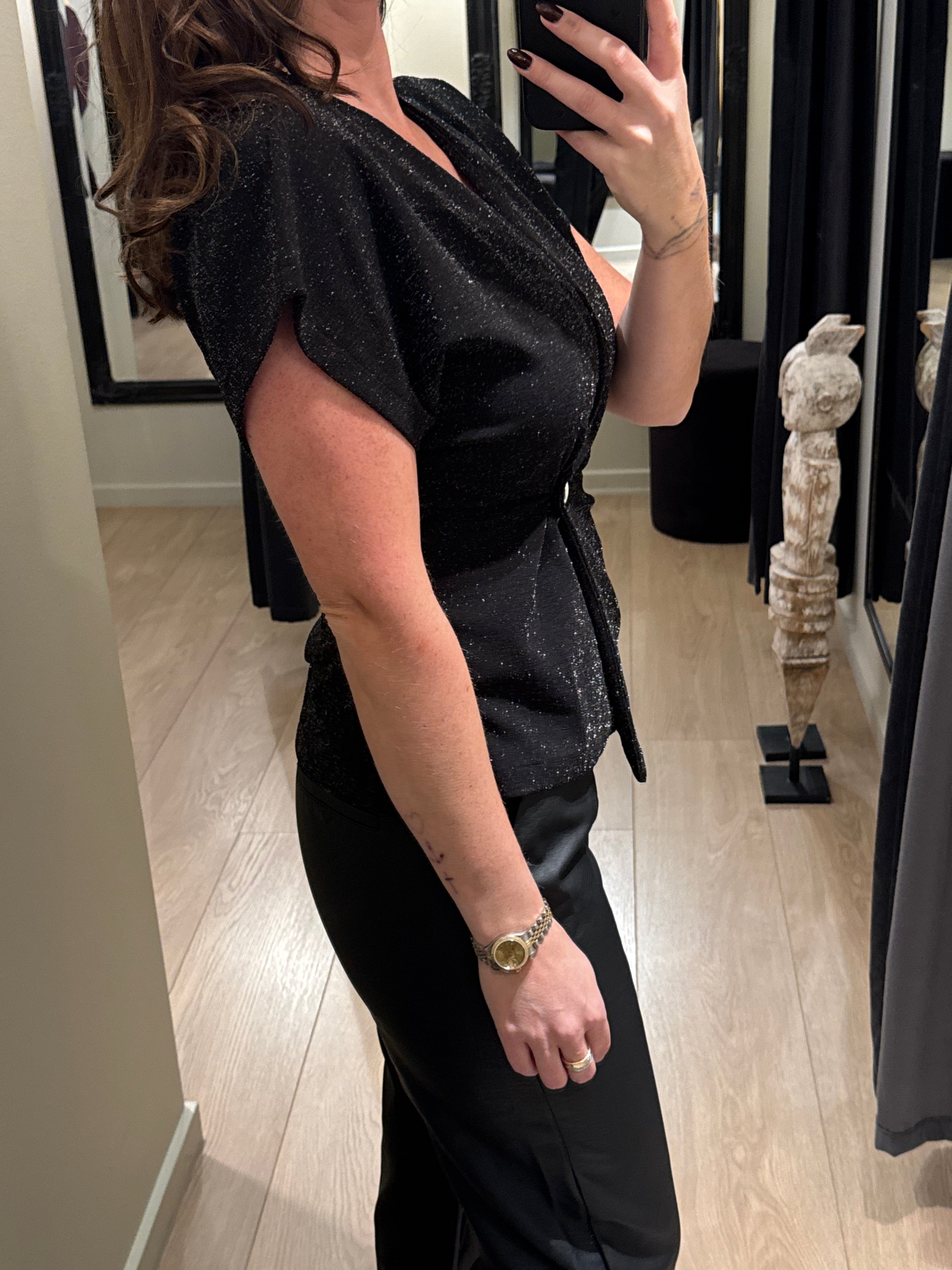 Sisters Point - Glut - Bluse Sort/Sølv