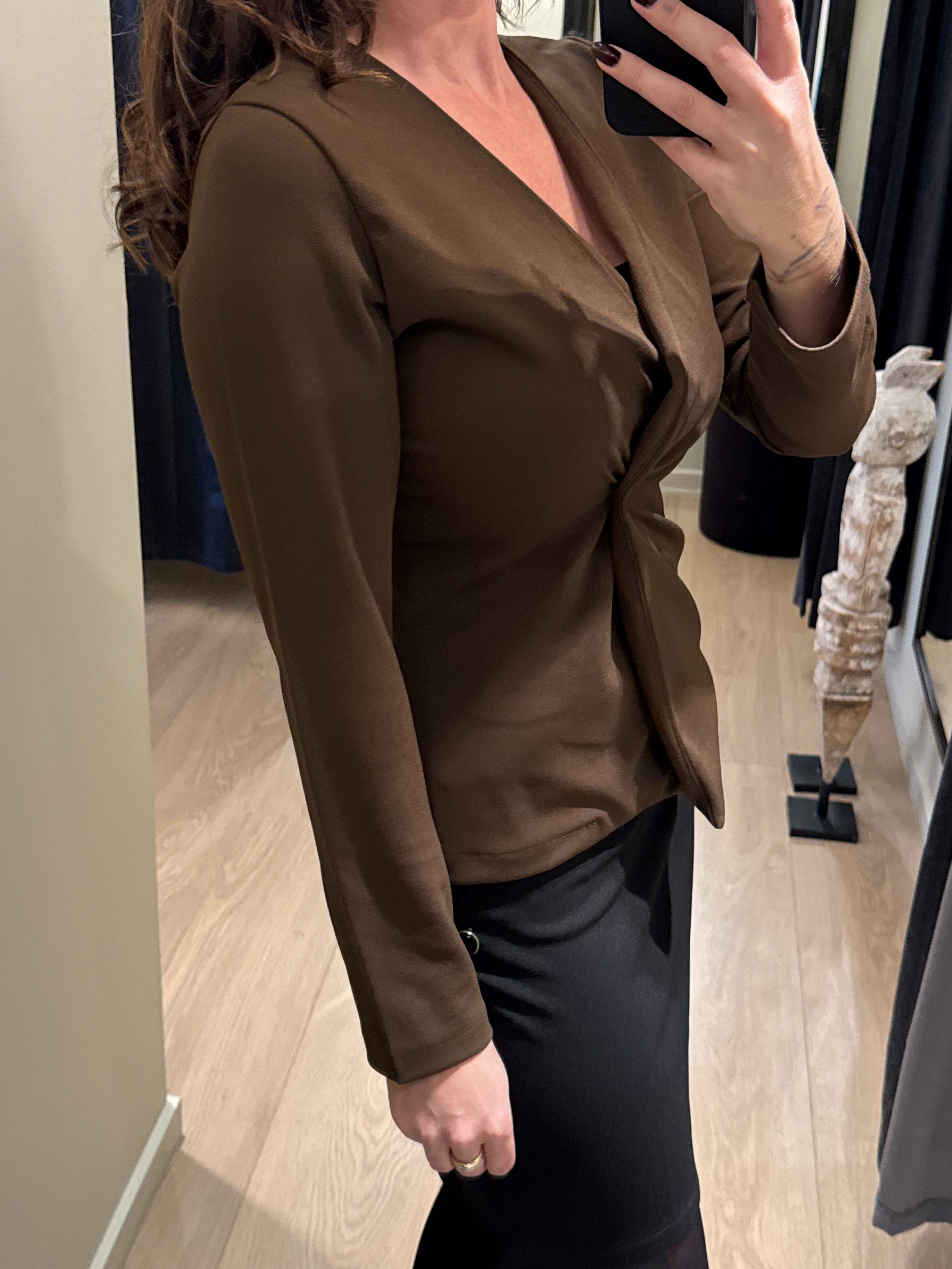 Sisters Point - Glut - Bluse Langærmet Chokoladebrun