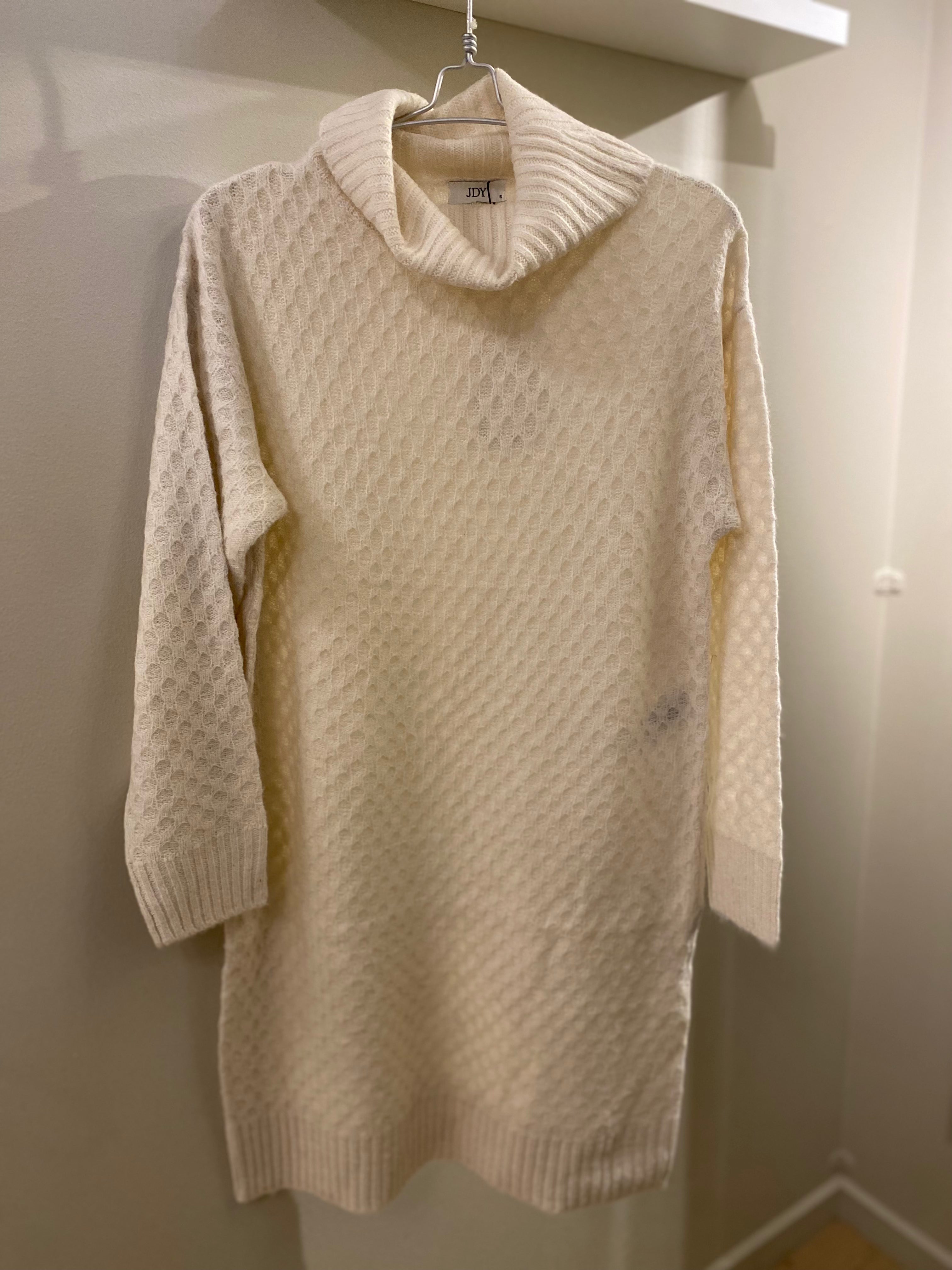 JDY - Bigum Cowl - Strik Kjole Råhvid