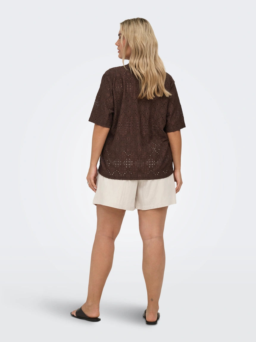 Only Carmakoma - Hellen - Bluse Brun