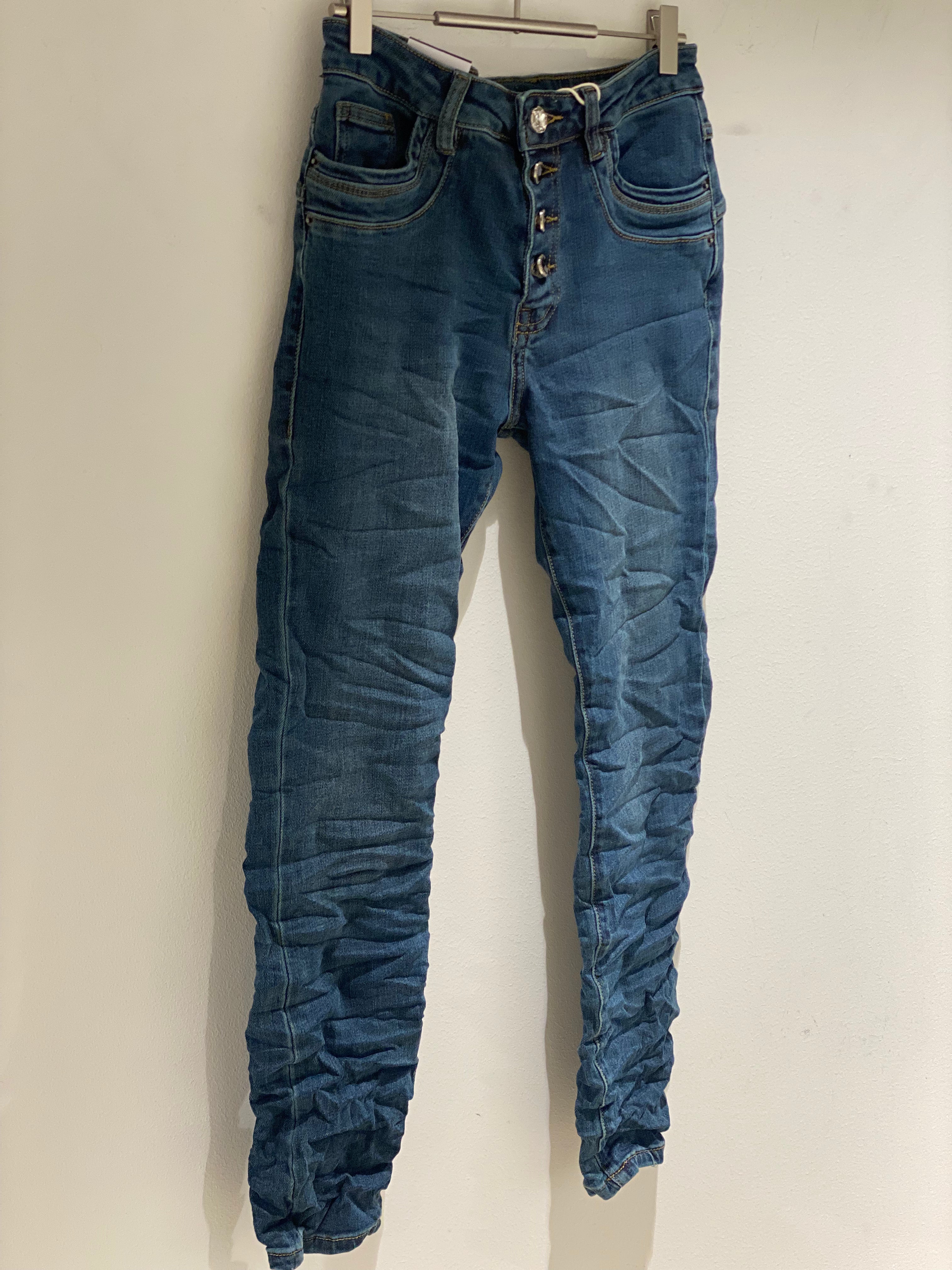 Jewelly - Jeans - Denim Hjerte Knapper