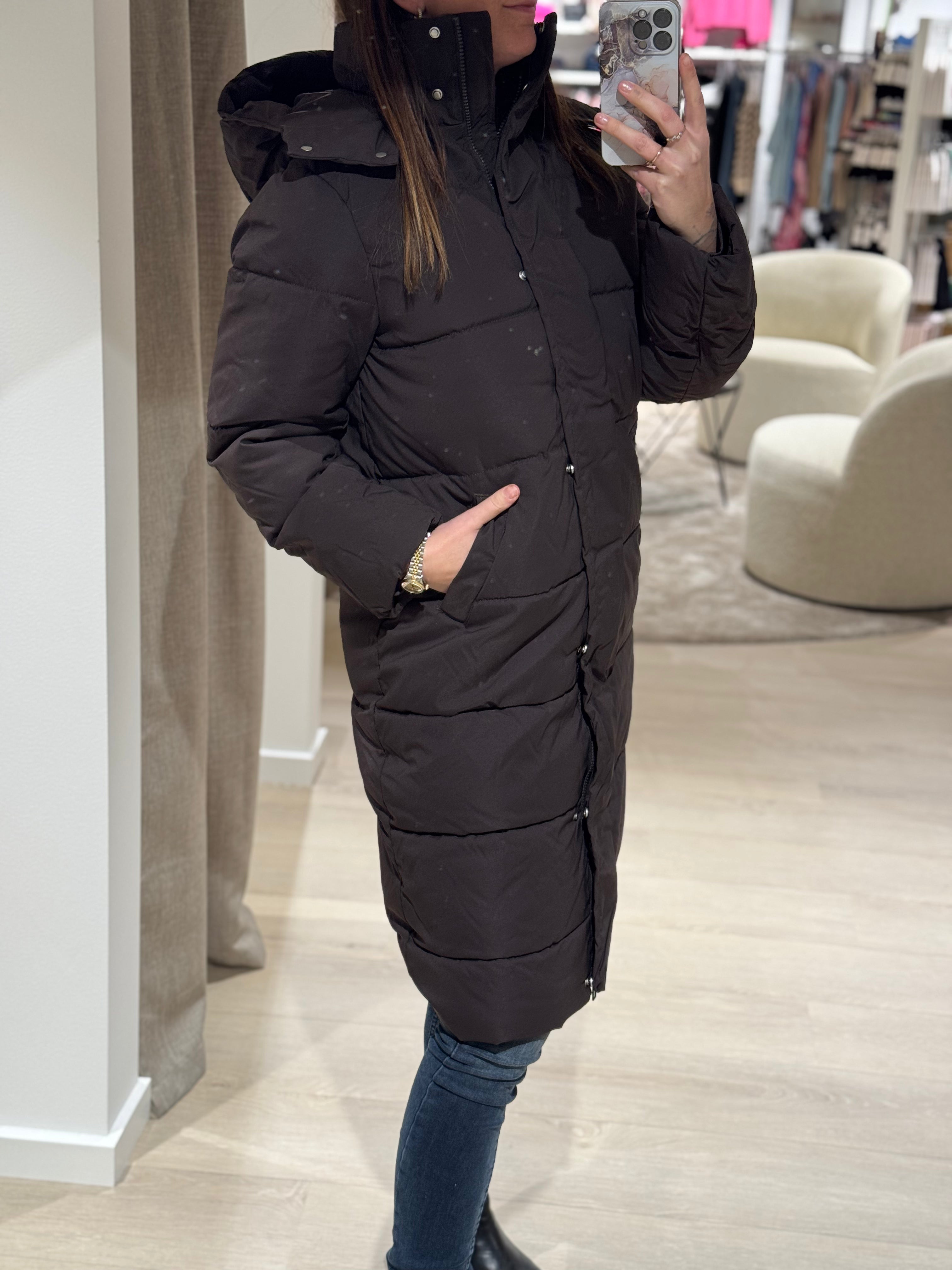 JDY - Maja vinterjakke - Chokolade