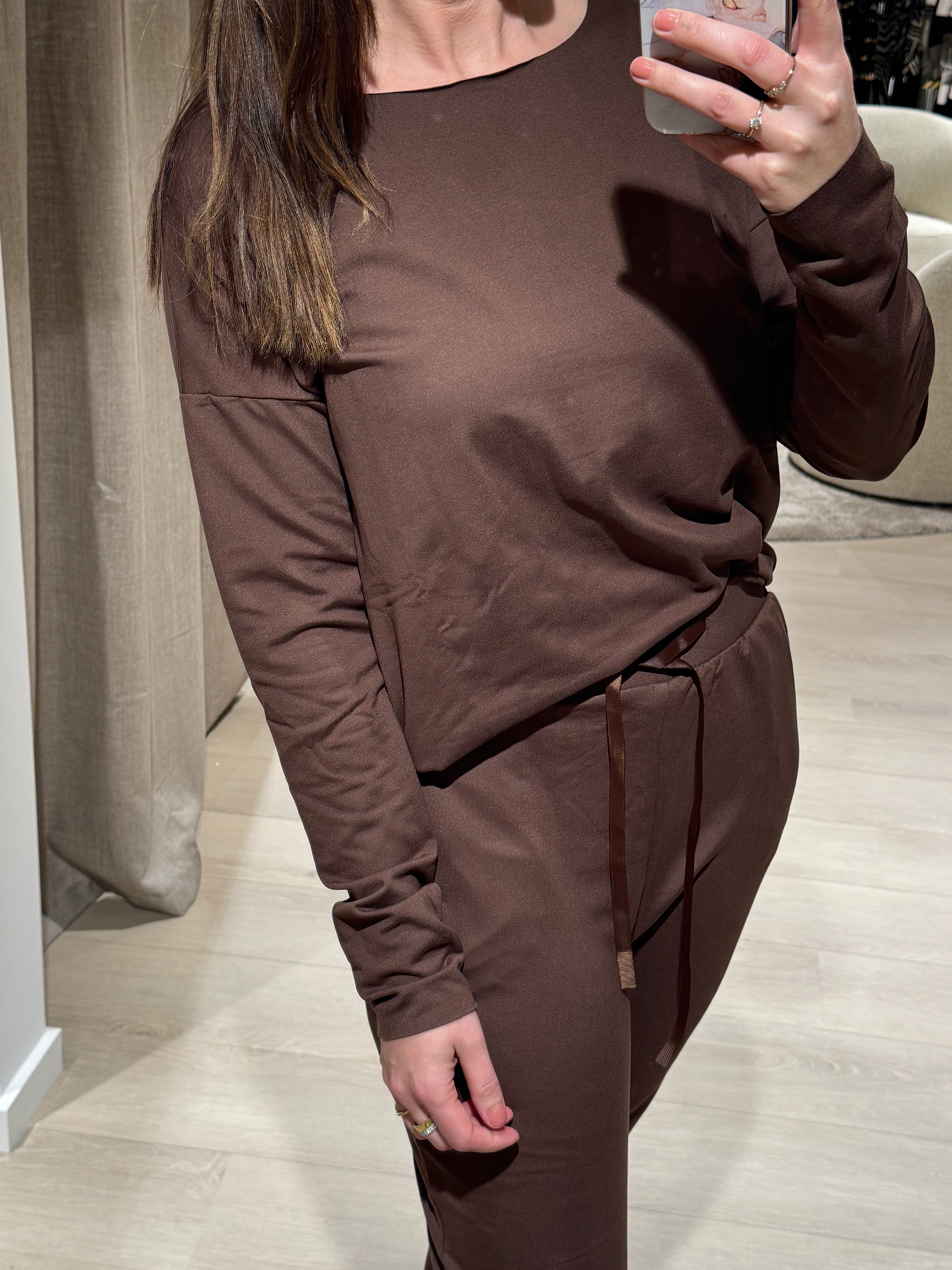 Alma - Fleece Bluse - Brun