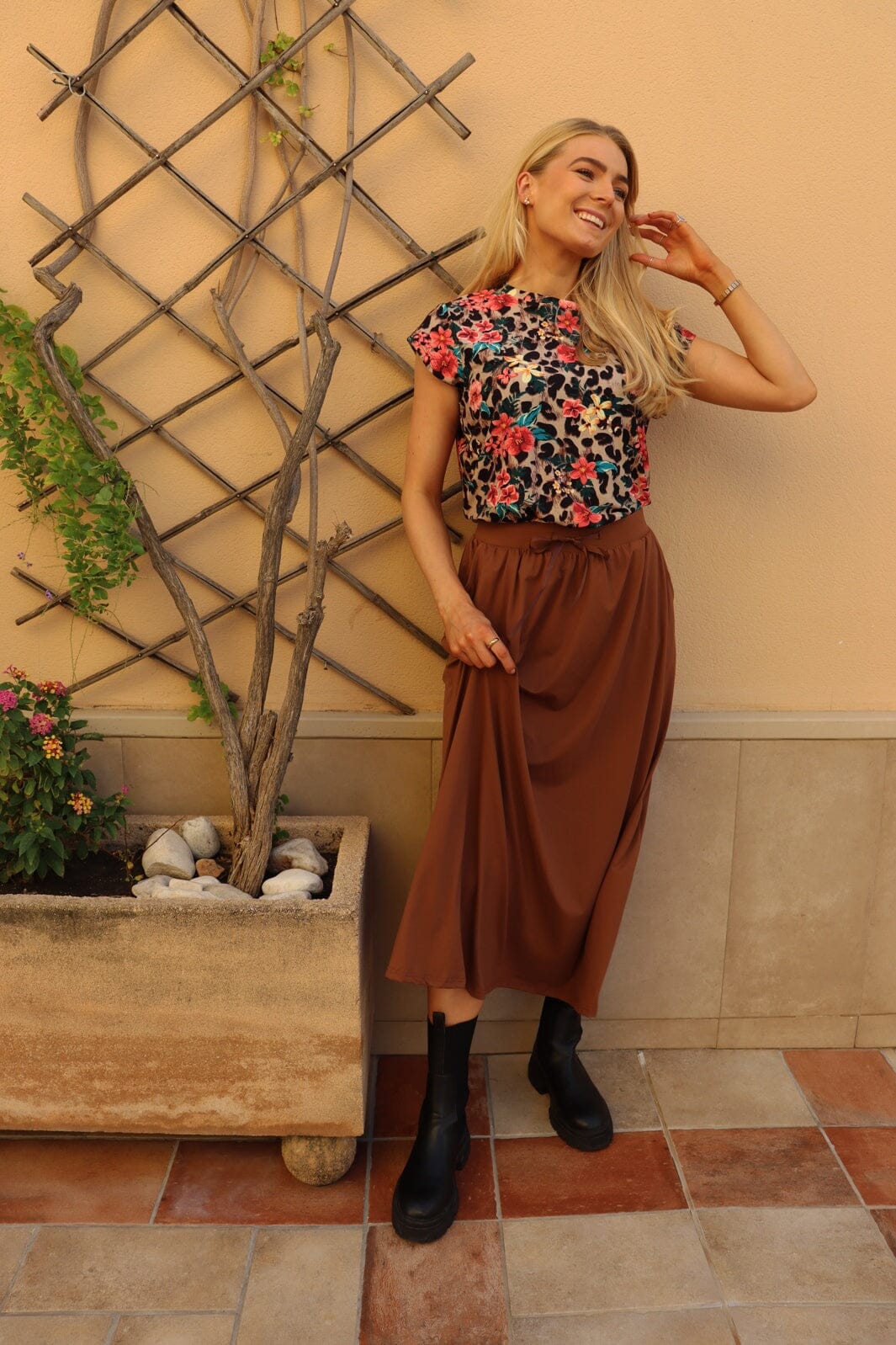 Liberte - Alma - Loose Skirt - Milk Chocolate
