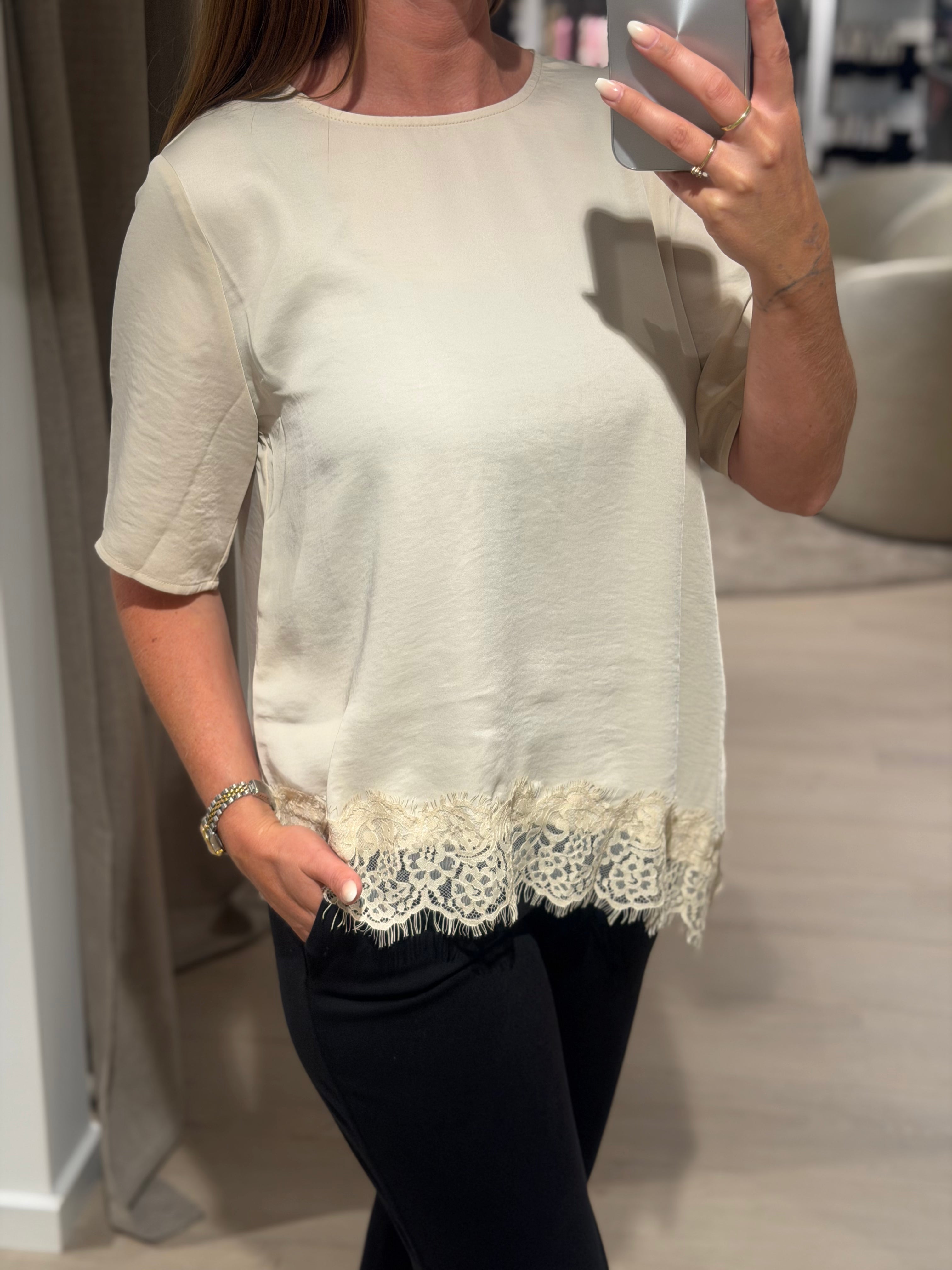 JDY - Urba S/S - Bluse Sand