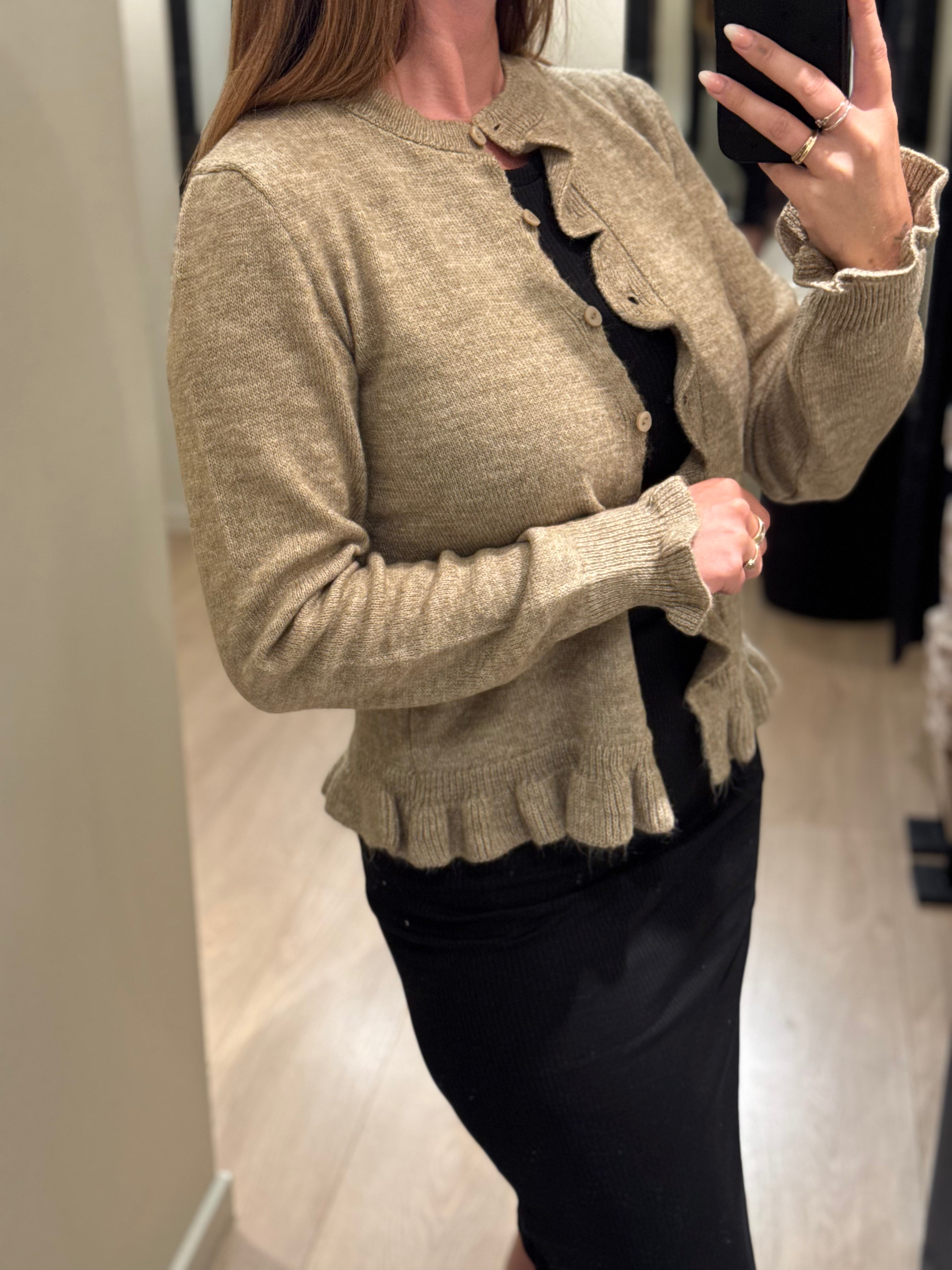 JDY - Letty - Cardigan Grå/Beige Melange