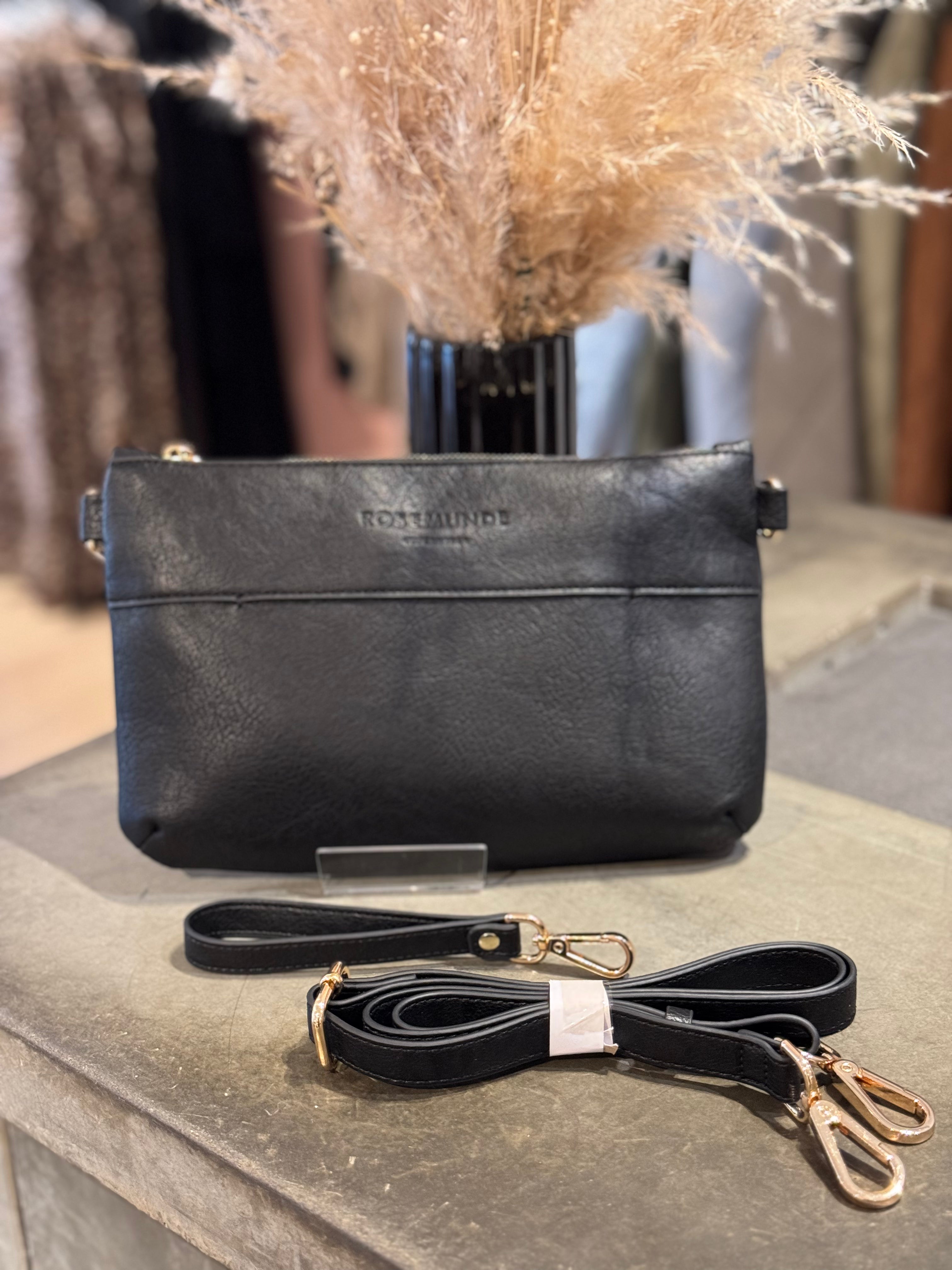 Rosemunde clutch - Sort m. guld