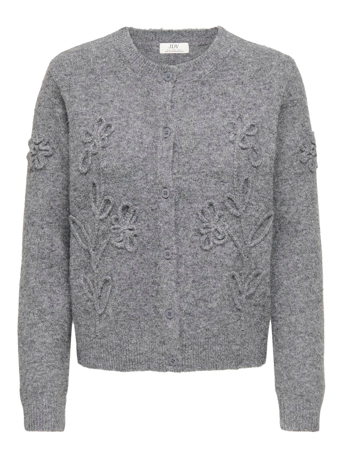 JDY - Fiola - Cardigan - Mørkegrå Meleret