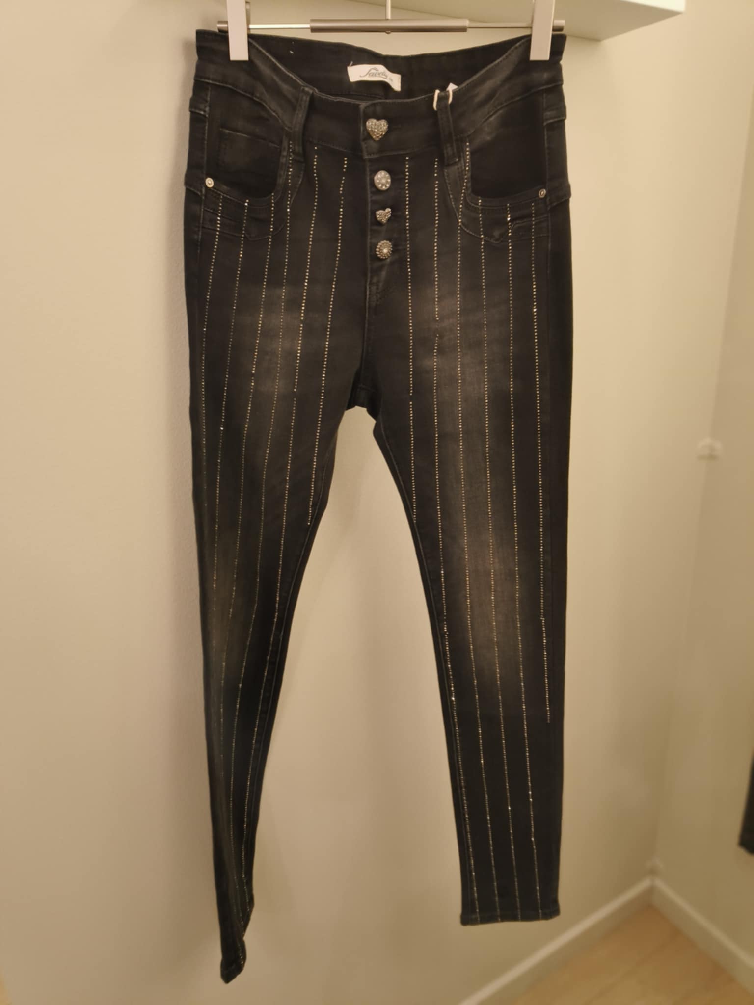 Jewelly - Jeans - Sølv Striber