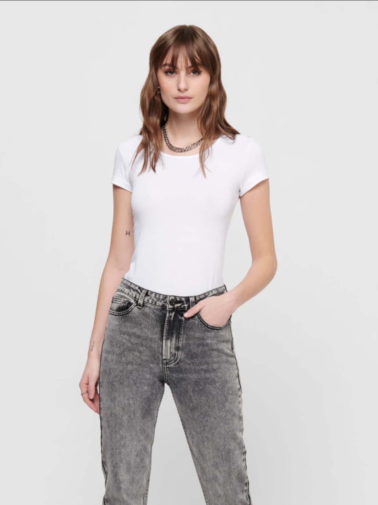 ONLY - LIVE LOVE - T-shirt Hvid