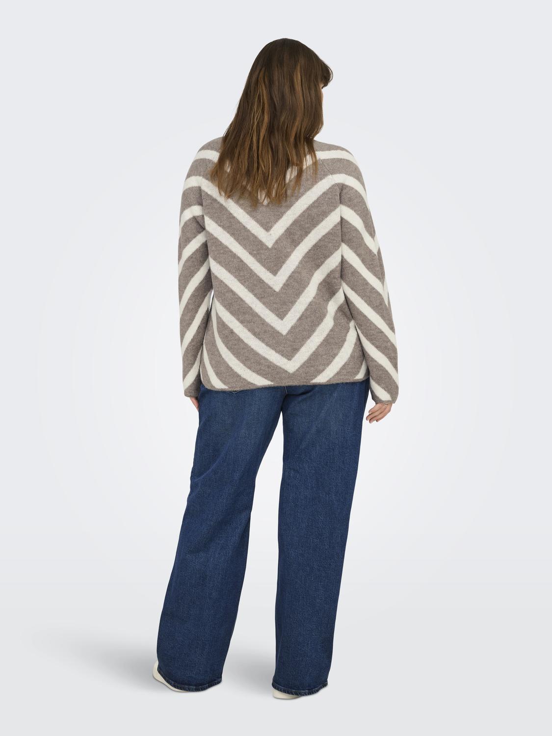 Only Carmakoma - Eliza - Striktrøje Beige