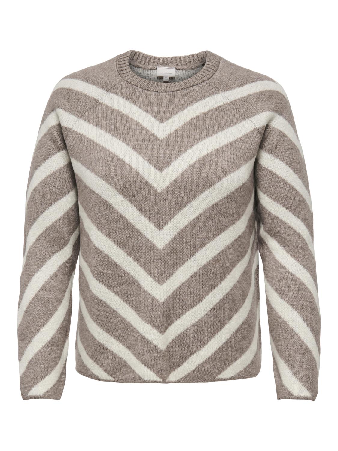 Only Carmakoma - Eliza - Striktrøje Beige