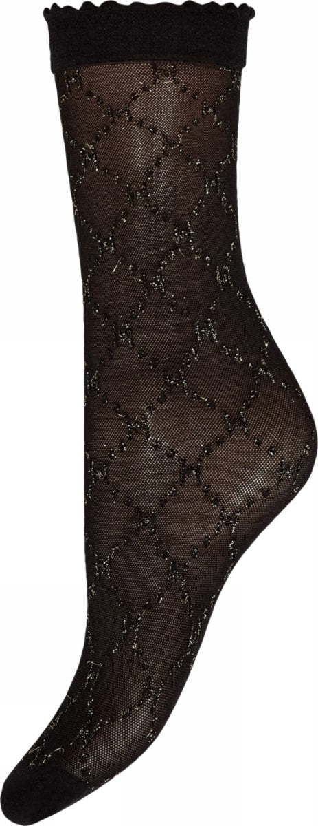 Hype the detail -  Ankel Strømper - Sølv glitter