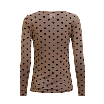 LIBERTÈ - Mesh - Bluse Sand Hjerter
