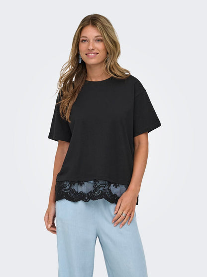 Only - Vivvi - T-shirt - Sort