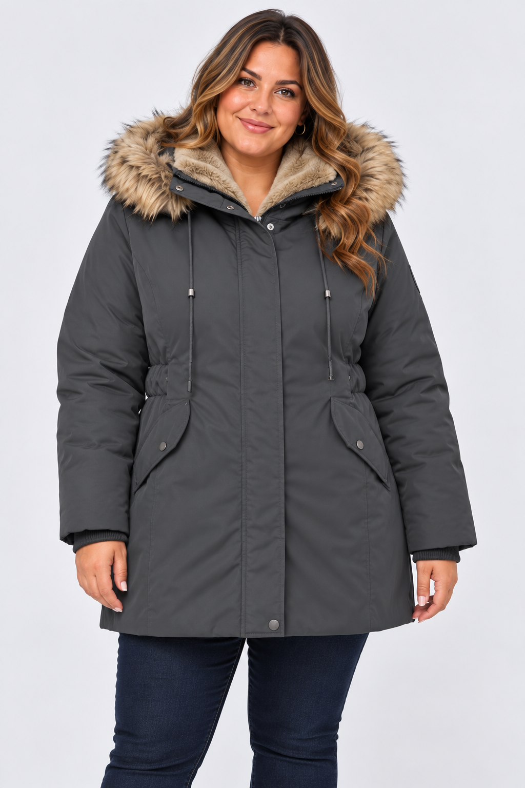 Only Carmakoma - Newpriska - Parka Jakke Grå