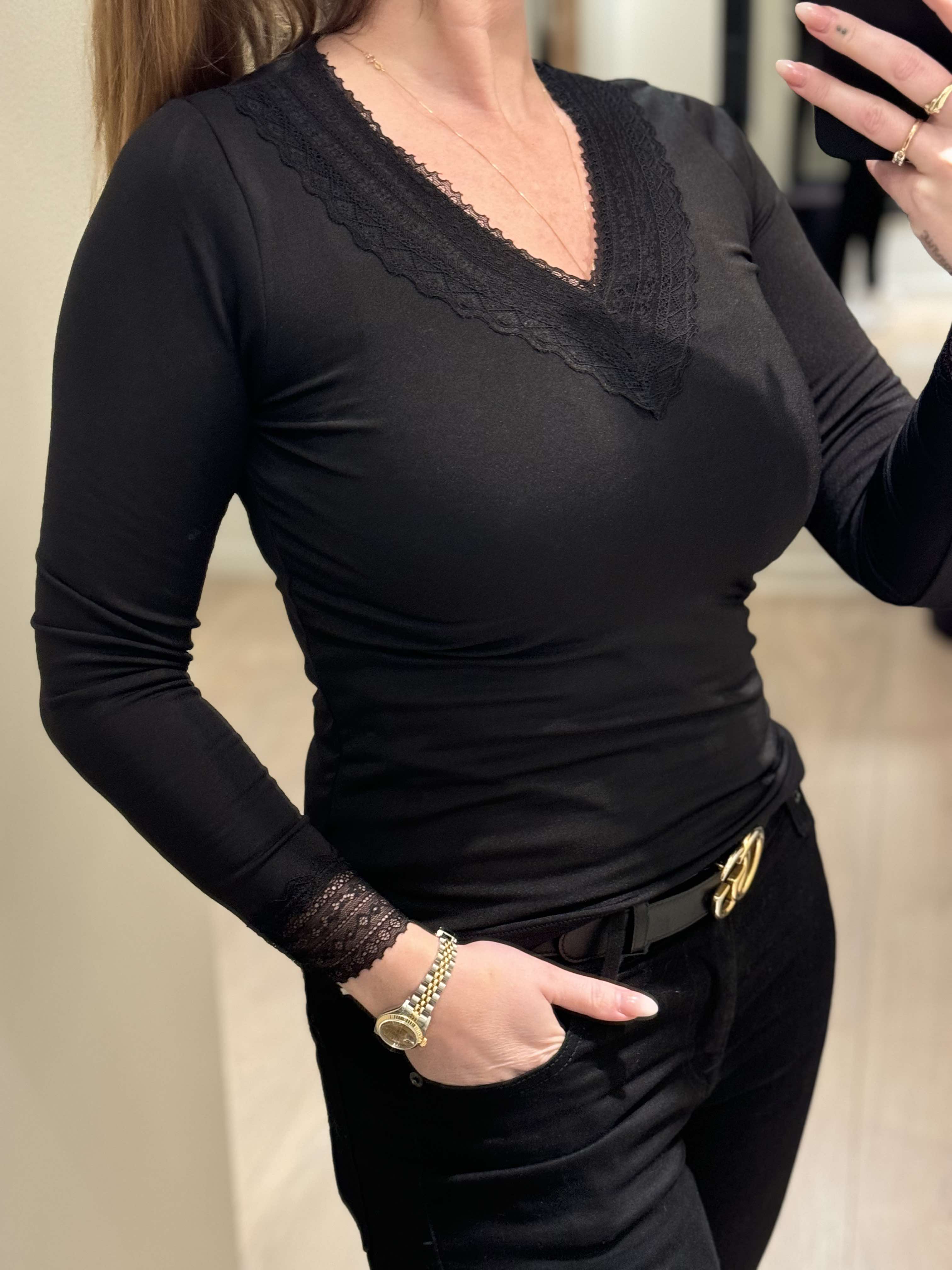 Ysabel Mora - Termo bluse - Sort