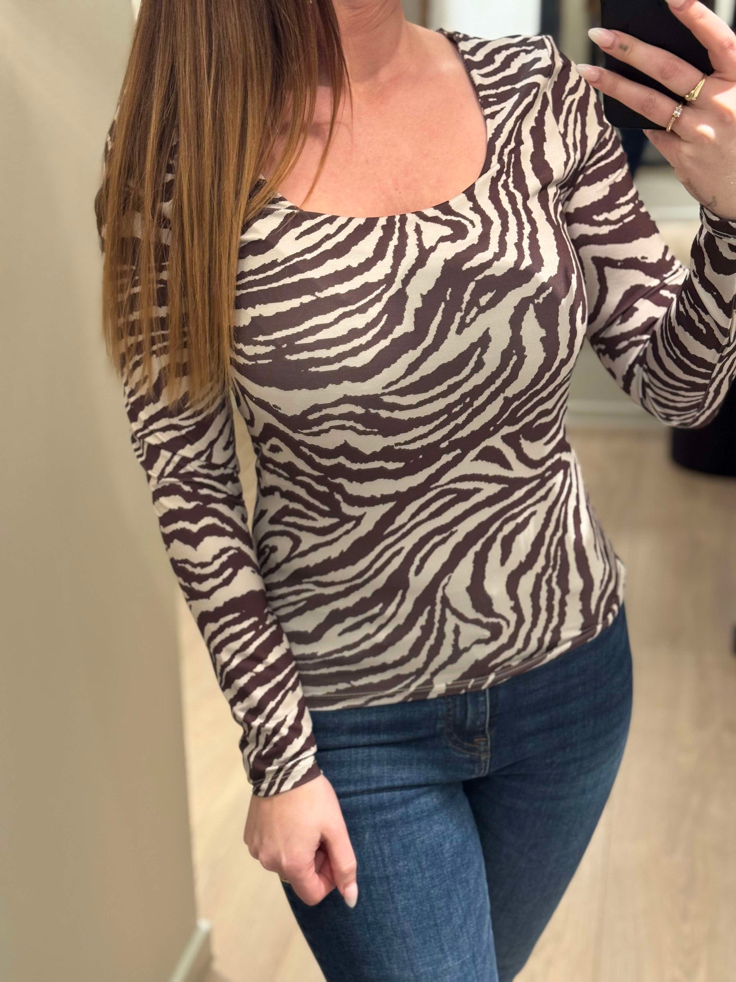 ONLY - Lone - 2-Vejs Top Zebra