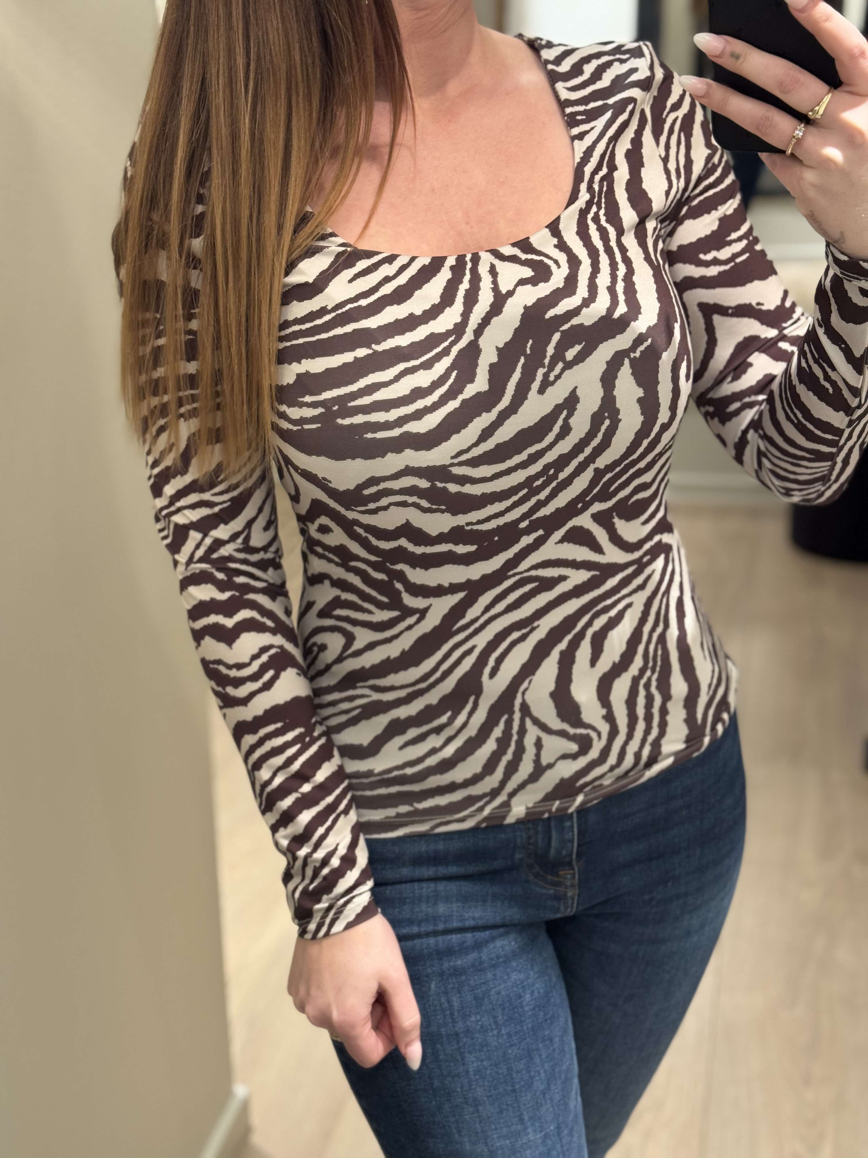 ONLY - Lone - 2-Vejs Top Zebra