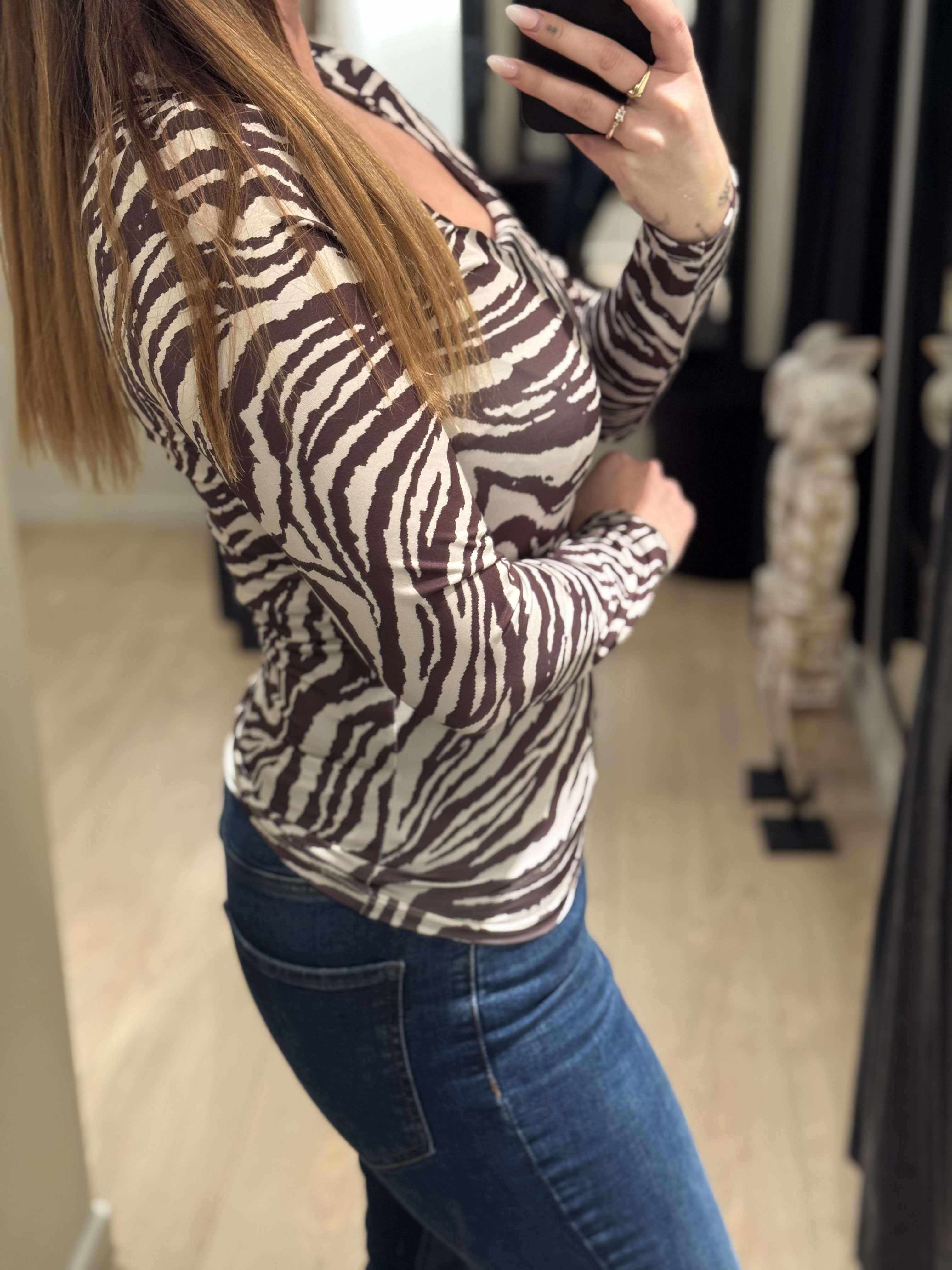 ONLY - Lone - 2-Vejs Top Zebra