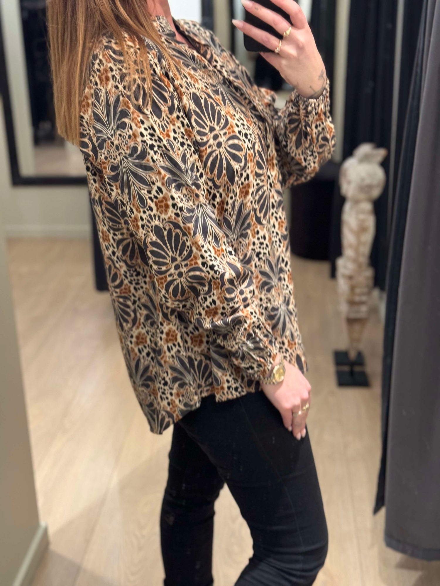 Marta - Jeanette - Bluse Grå