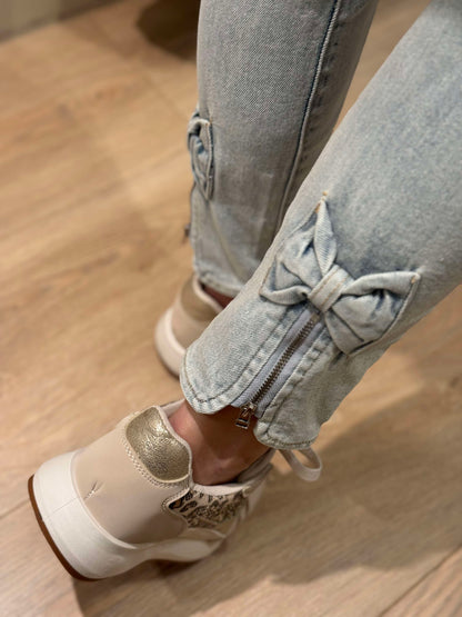 Mapp - Bow - Jeans Lys