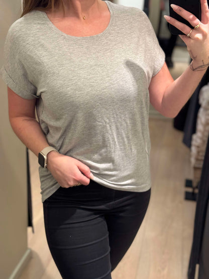 ONLY - Moster - T-shirt Lys Grå